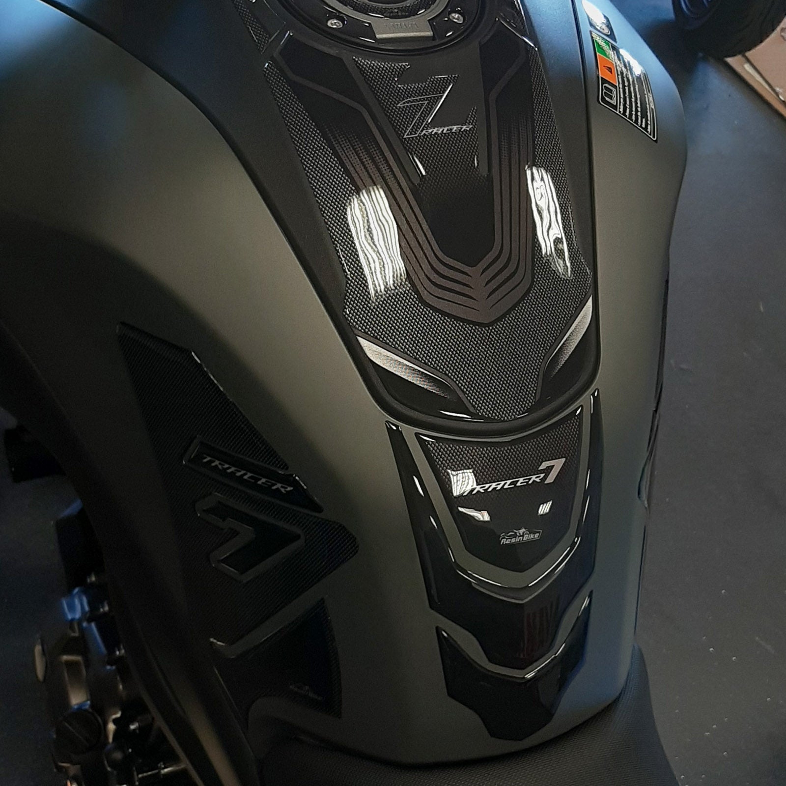 Resin Bike 3D Motorcycle Stickers - Tank Pad | Yamaha Tracer 7 2021>Current - Pyramid Motorcycle Accessories