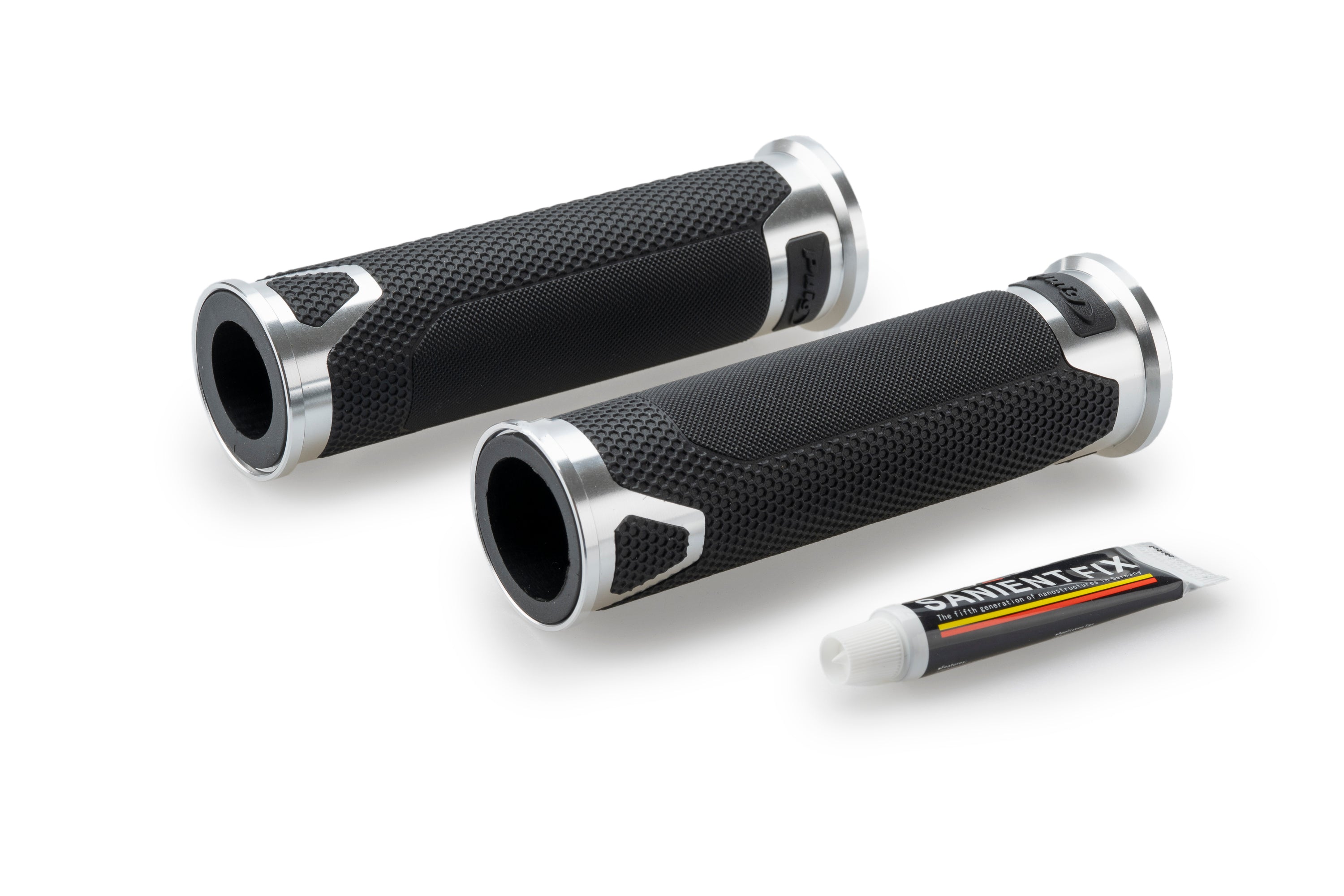 Puig Revving Grips - 123mm | Silver - Pyramid Motorcycle Accessories