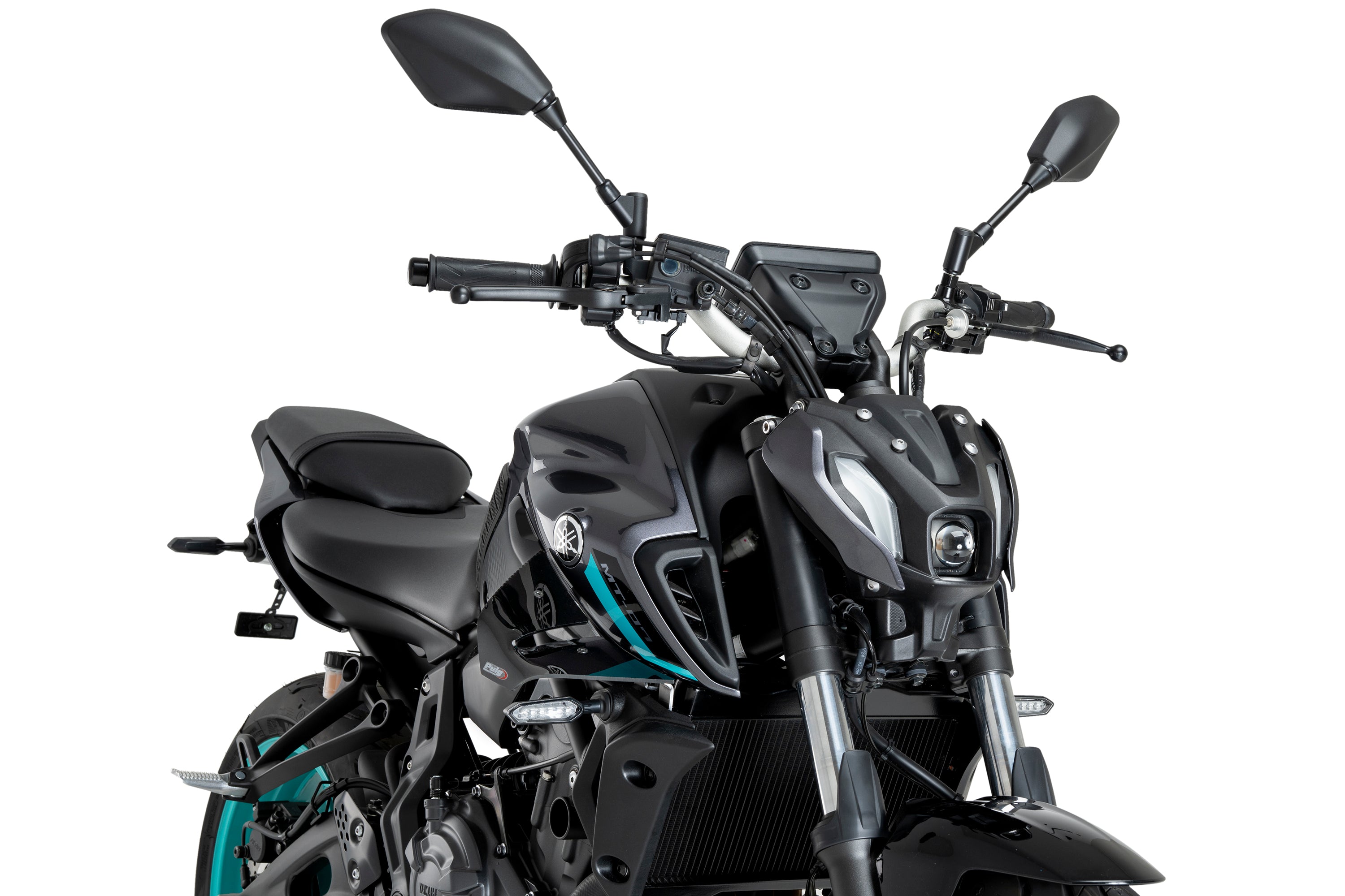 Puig D12 Side Downforce Wings | Gloss Black | Yamaha MT-07 2021>2024 - Pyramid Motorcycle Accessories