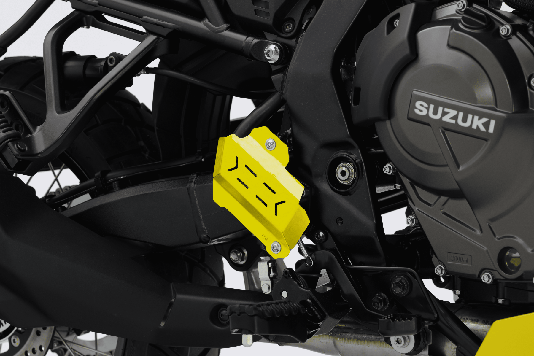 Isotta Brake Pump Protection | Silver | Blue | Yellow | Black | Suzuki | V-Strom 800DE 2023>2024 - Pyramid Motorcycle Accessories
