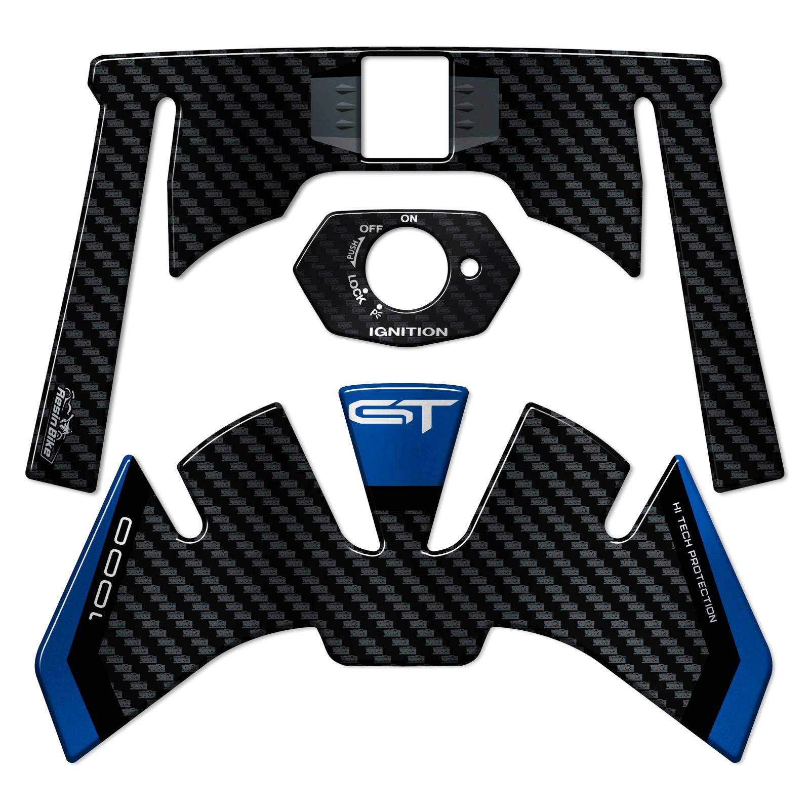 Resin Bike 3D Motorcycle Stickers - Key Area | Suzuki GSX-S1000 GT/GT+ 2022>2025 - Pyramid Motorcycle Accessories