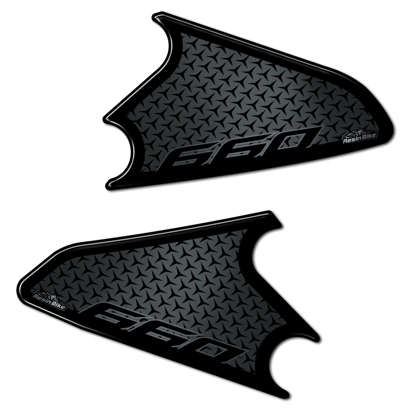 Resin Bike 3D Motorcycle Stickers - Heel Pads | Aprilia Tuareg 660 / 660 Rally 2022>2026 - Pyramid Motorcycle Accessories