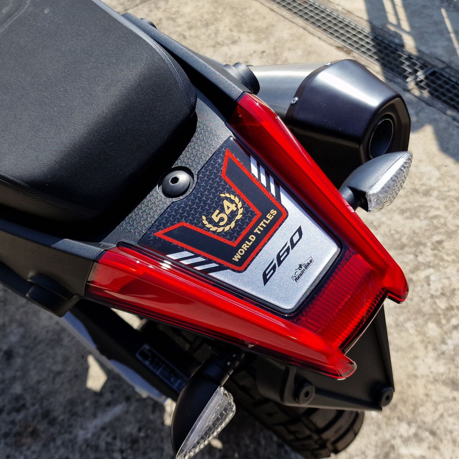 Resin Bike 3D Motorcycle Stickers - Tail Section | Aprilia Tuareg 660 2022>2025 - Pyramid Motorcycle Accessories