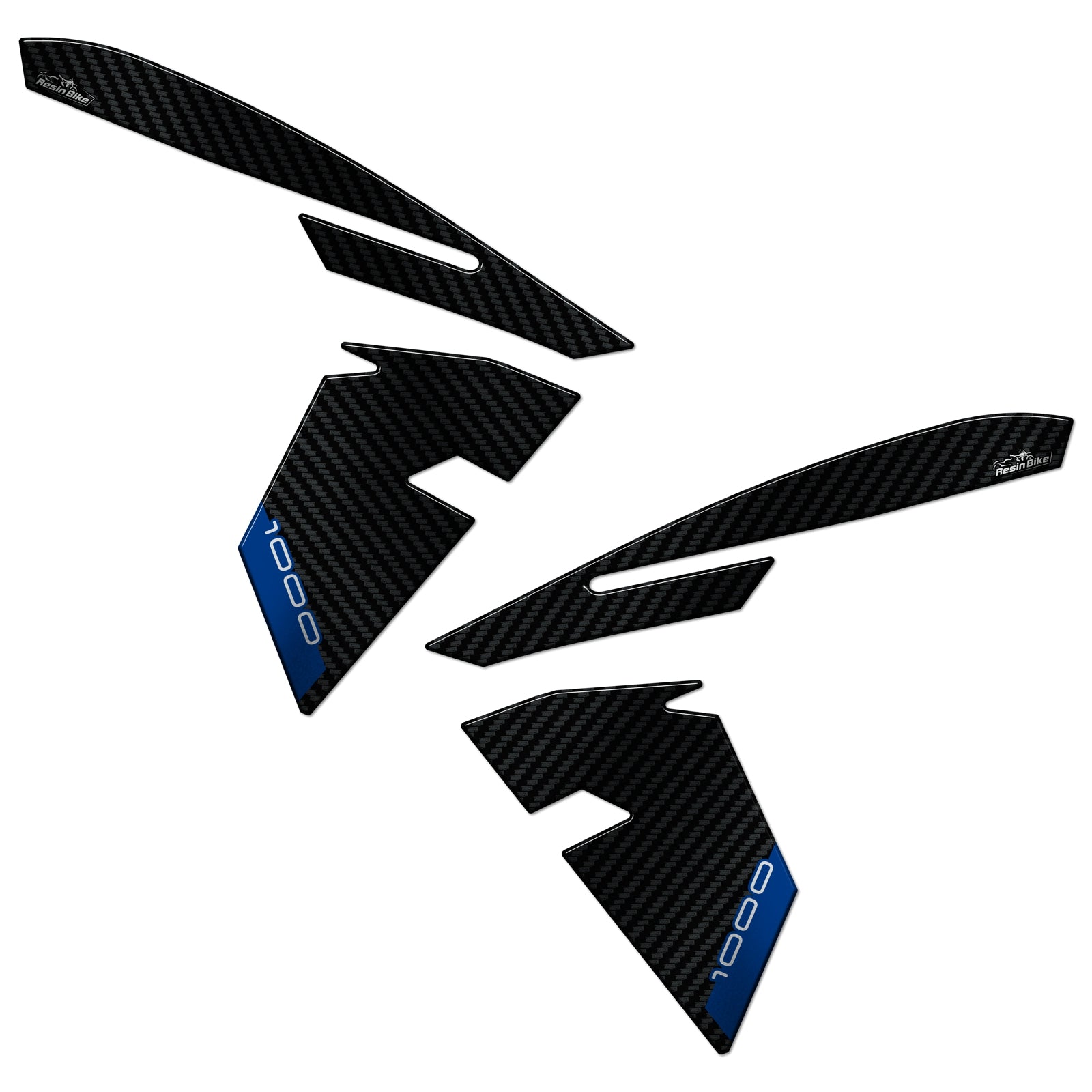 Resin Bike 3D Motorcycle Stickers - Front Fender Sides | Suzuki GSX-S1000 GT/GT+ 2022>2025 - Pyramid Motorcycle Accessories