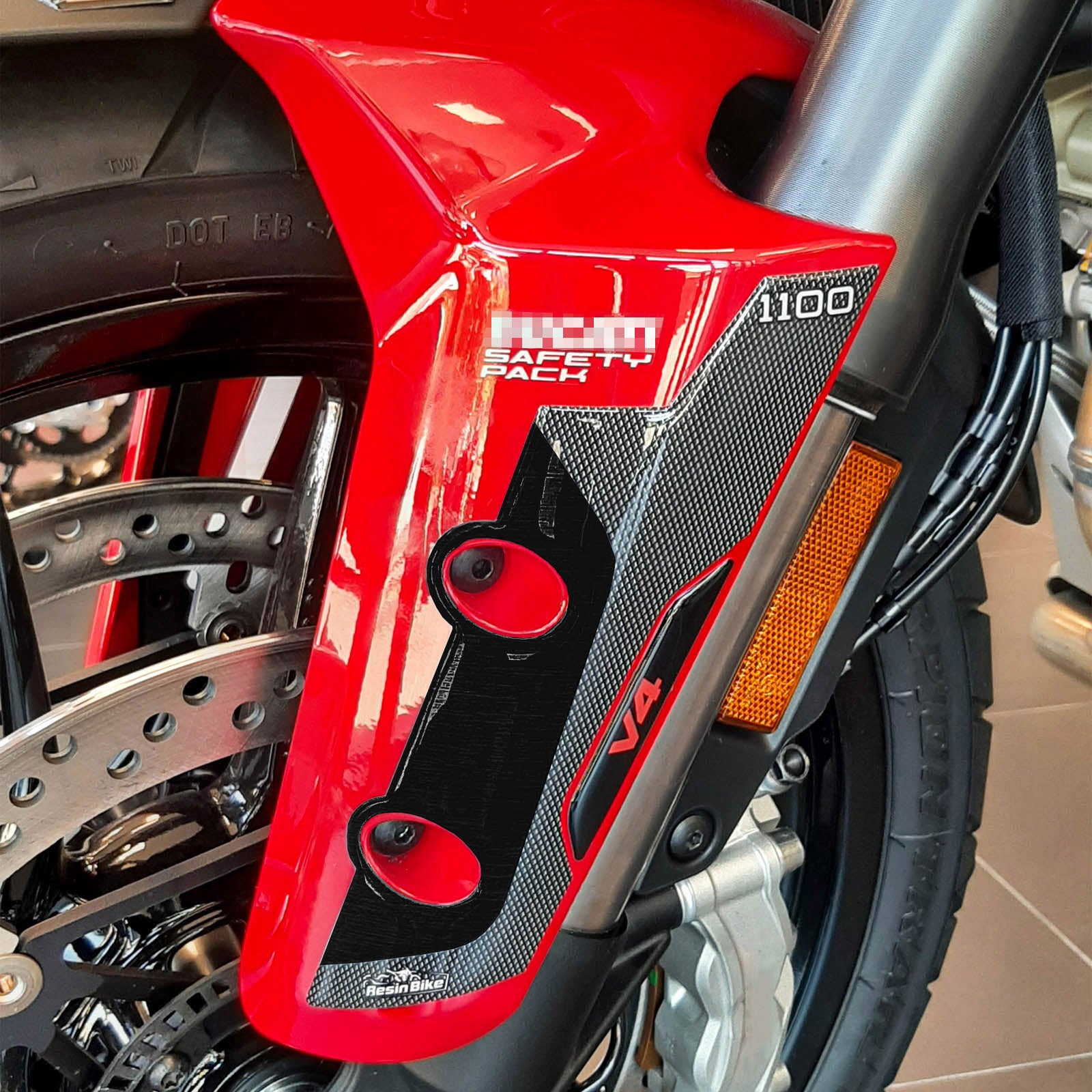 Resin Bike 3D Motorcycle Stickers - Front Fender Sides | Ducati Multistrada V4 1100 2021>2023 - Pyramid Motorcycle Accessories
