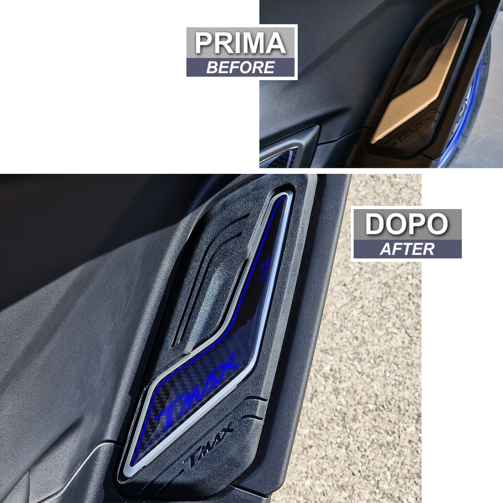 Resin Bike 3D Motorcycle Stickers - Footboard | Yamaha TMAX 560 2022>2024 RB-1000481200004 - Pyramid Motorcycle Accessories