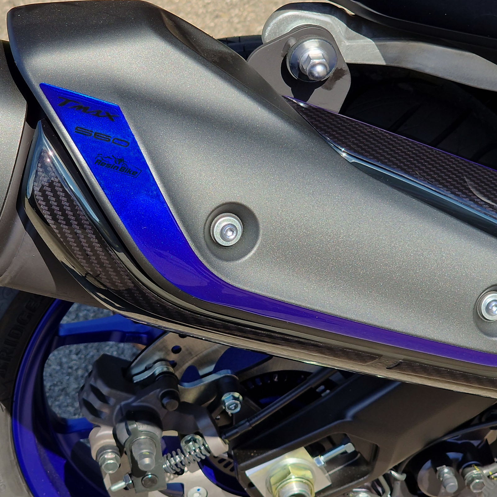 Resin Bike 3D Motorcycle Stickers - Exhaust | Yamaha TMAX 560 2022>2024 RB-1000481300001 - Pyramid Motorcycle Accessories