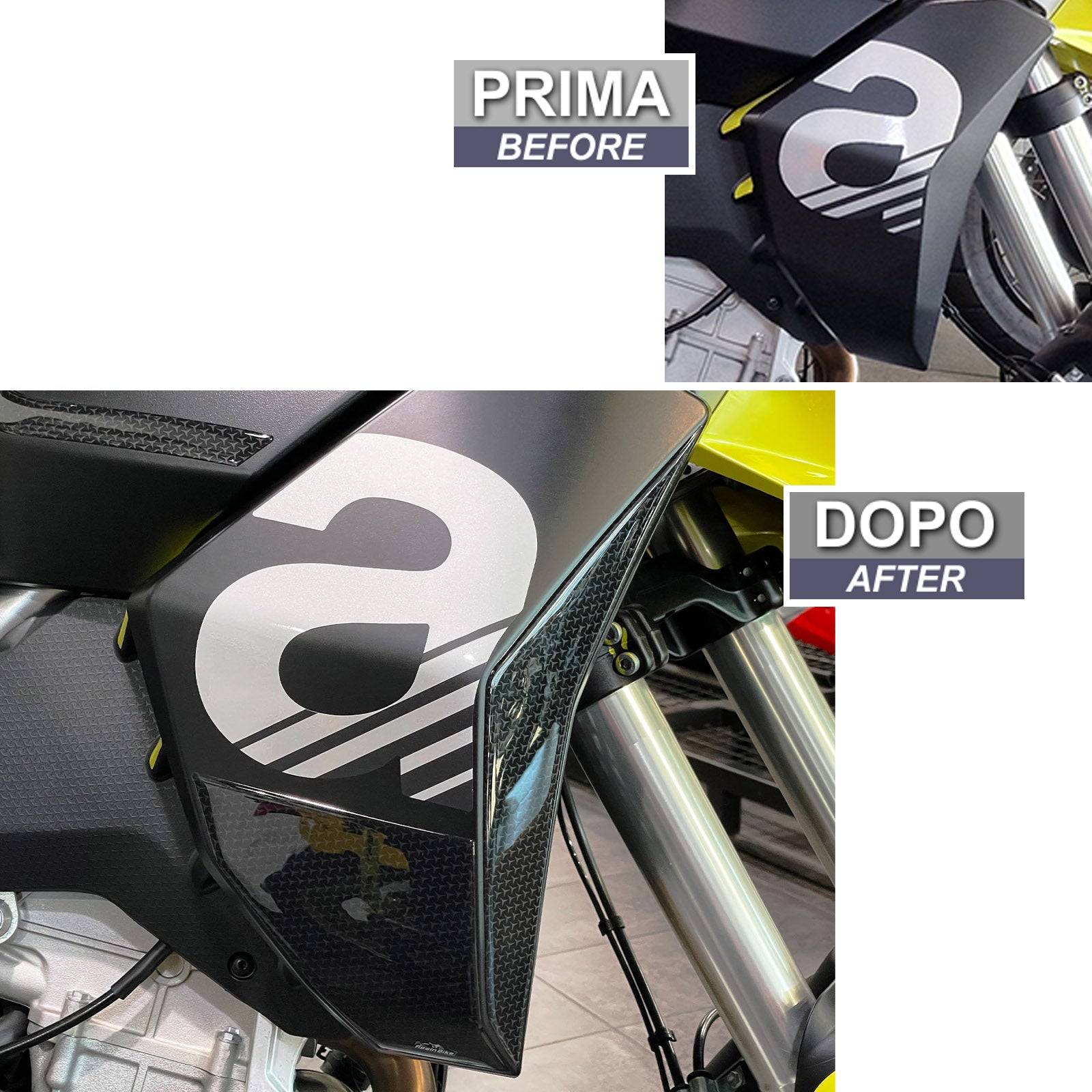 Resin Bike 3D Motorcycle Stickers - Tank Sides | Aprilia Tuareg 660 2022>2024 - Pyramid Motorcycle Accessories