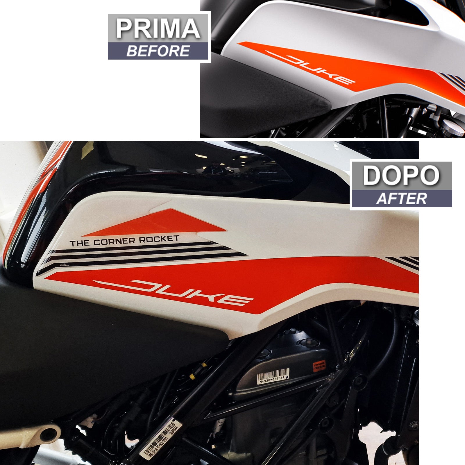 Resin Bike 3D Motorcycle Stickers - Tank Sides | KTM 390 Duke 2021>2023 RB-1000482700008 - Pyramid Motorcycle Accessories