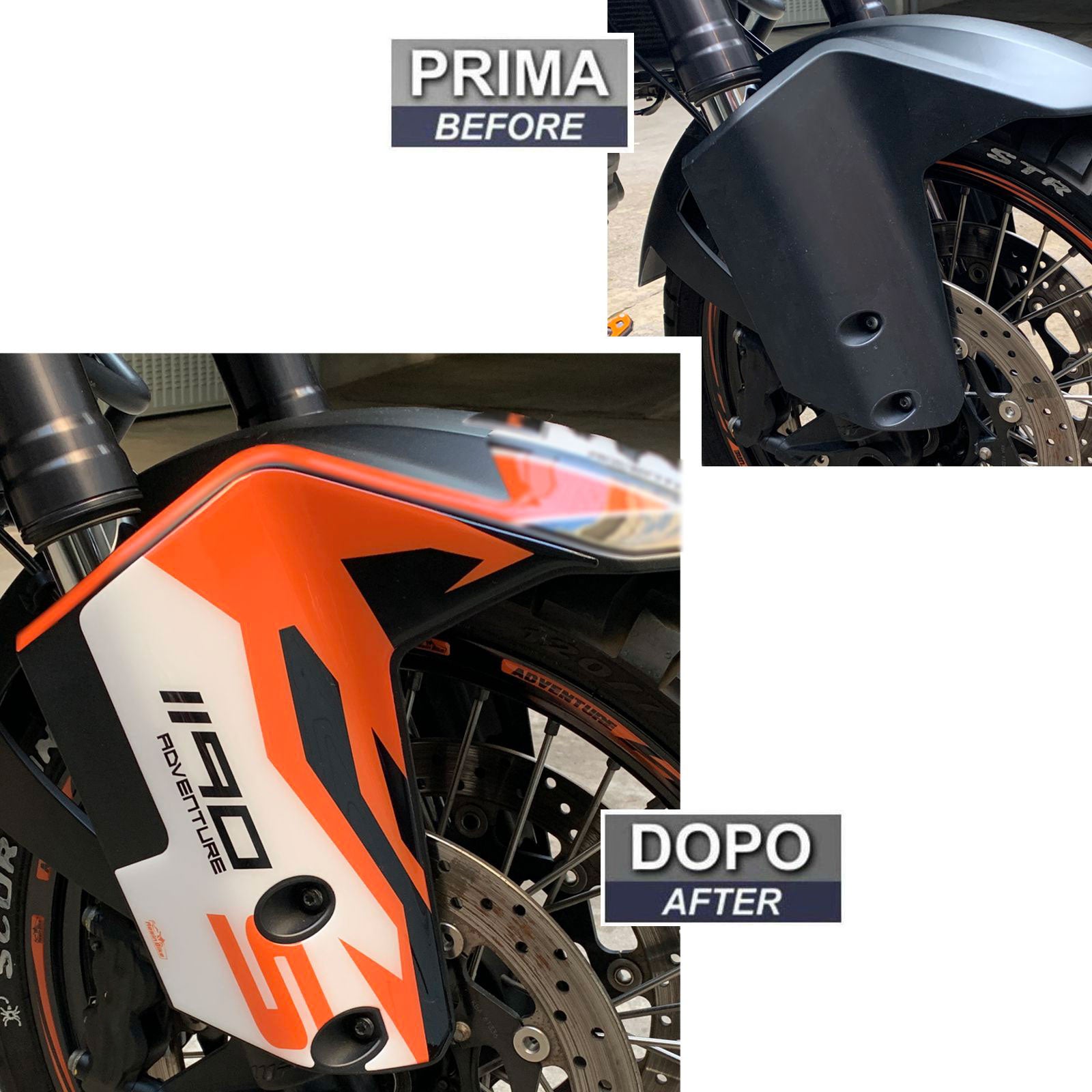 Resin Bike 3D Motorcycle Stickers - Side Panels | KTM 1190 Adventure 2013>2016 - Pyramid Motorcycle Accessories