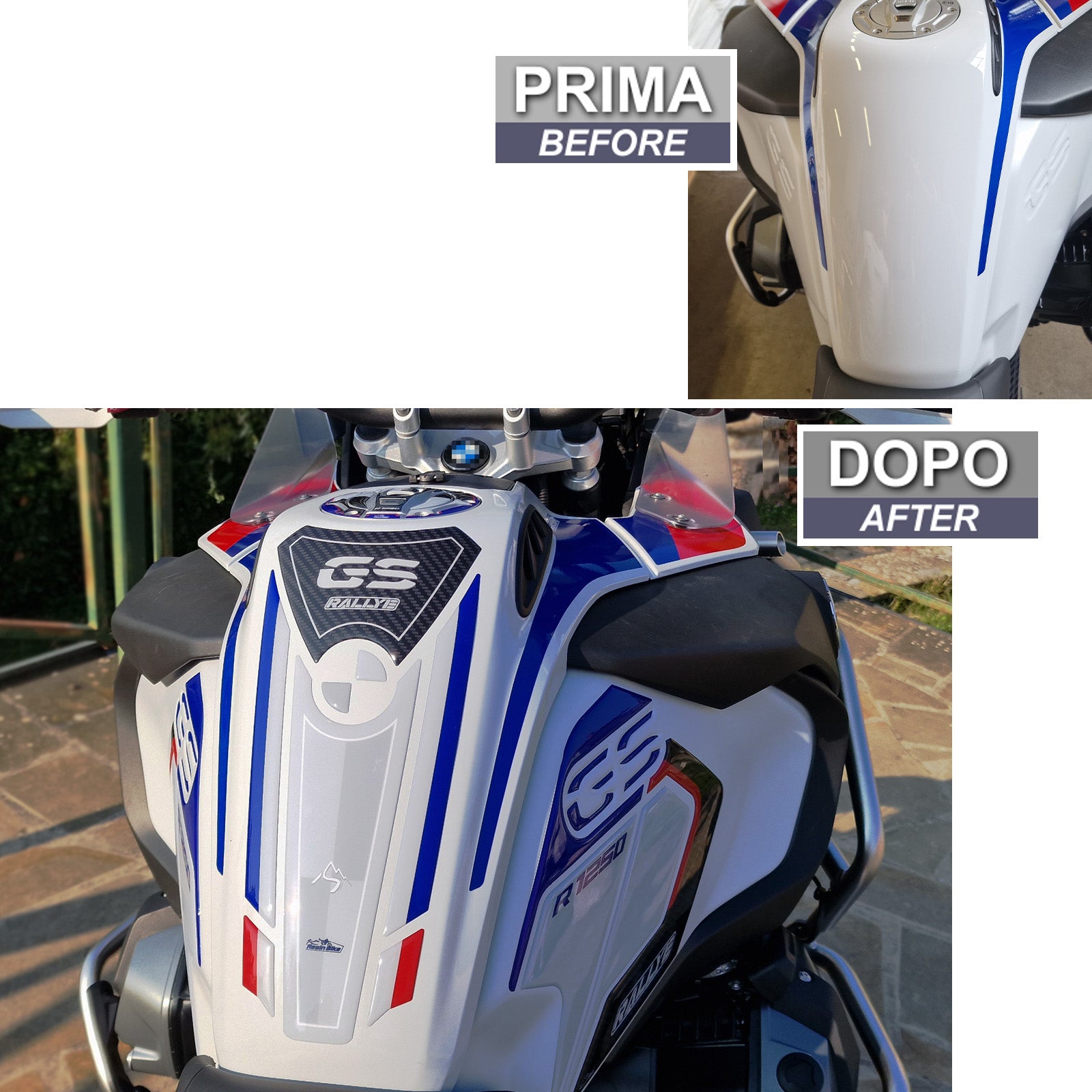 Resin Bike 3D Motorcycle Stickers - Tank Pad | BMW R 1250 GS Adventure 2021>2024 - Pyramid Motorcycle Accessories