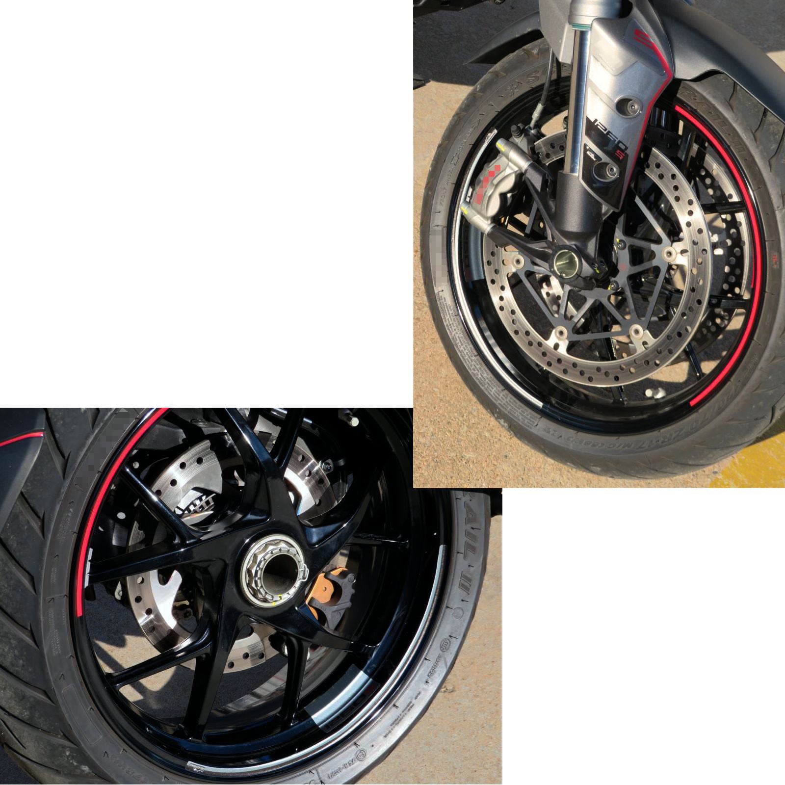 Resin Bike 3D Motorcycle Stickers - Wheels| Ducati Multistrada 1260 S 2018>2020 - Pyramid Motorcycle Accessories