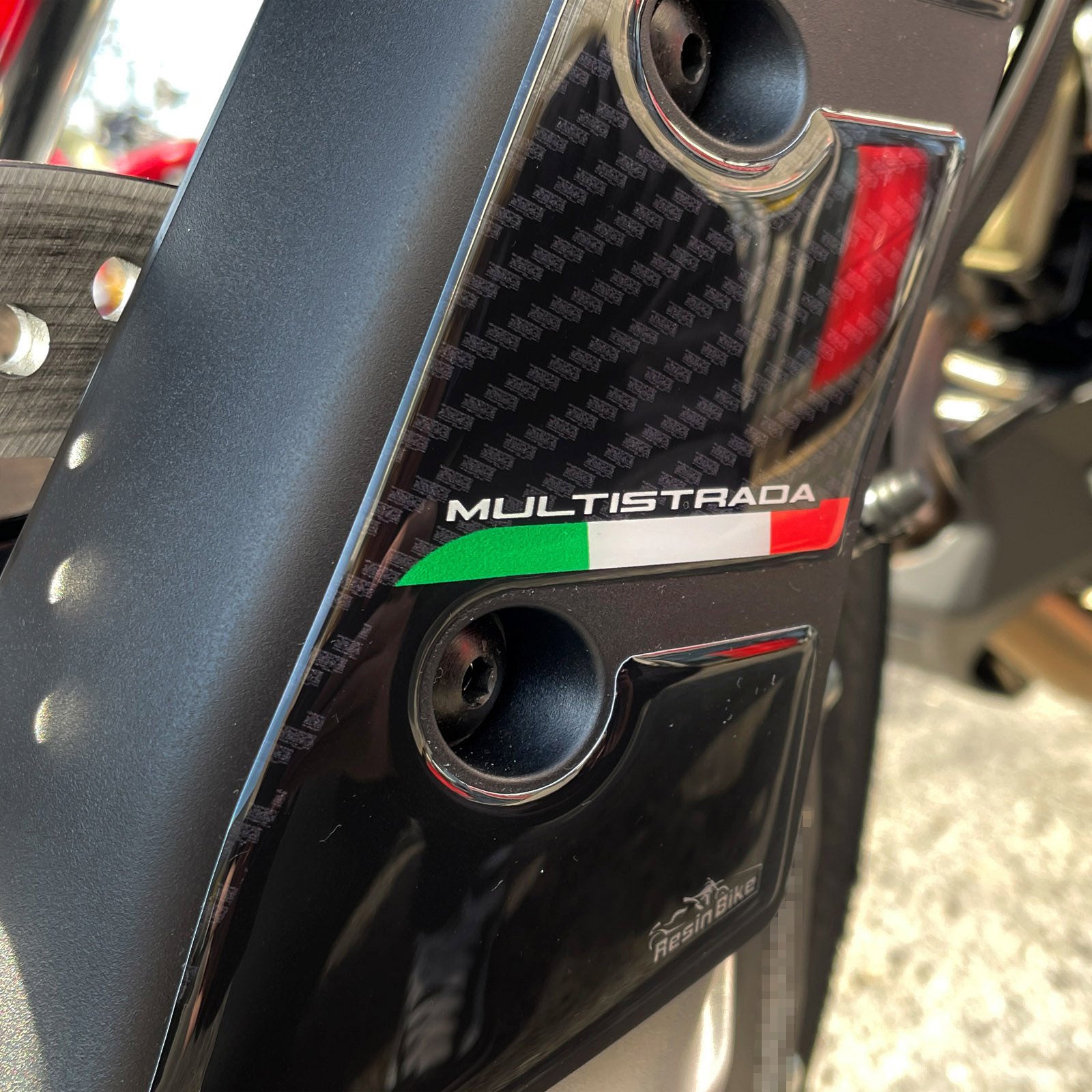 Resin Bike 3D Motorcycle Stickers - Side Panels | Ducati Multistrada V2/V2 S 2022>2024 - Pyramid Motorcycle Accessories