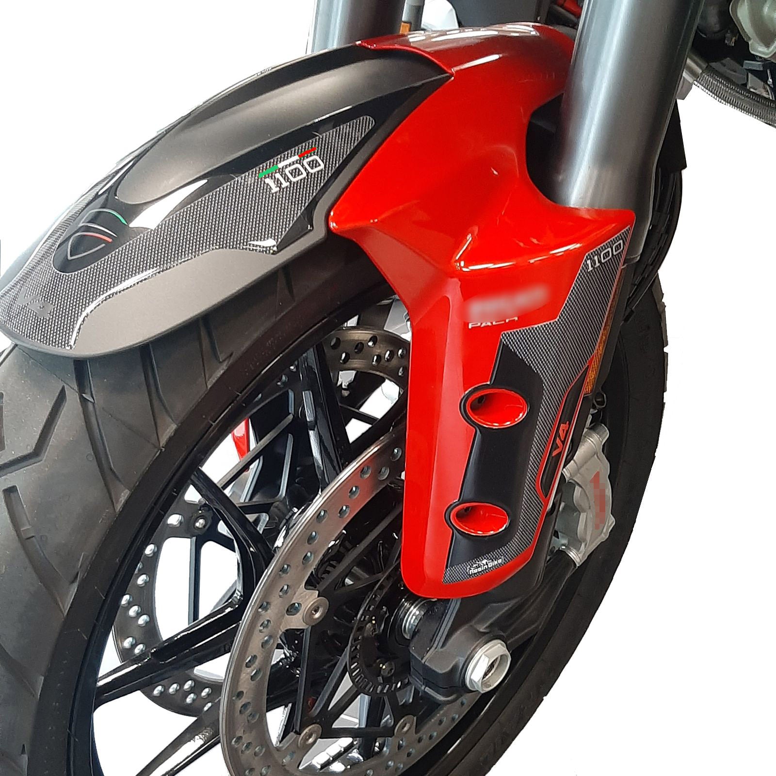Resin Bike 3D Motorcycle Stickers - Front Fender Sides | Ducati Multistrada V4 1100 2021>2023 - Pyramid Motorcycle Accessories