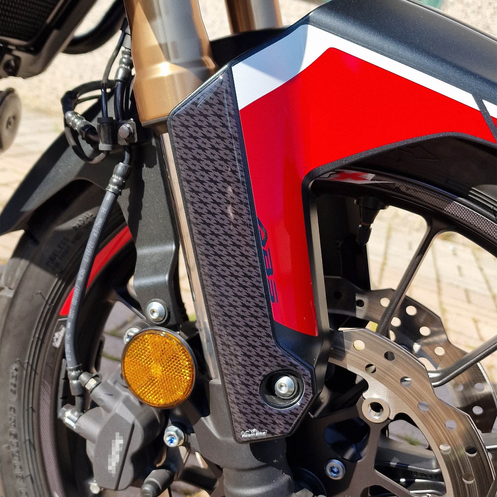 Resin Bike 3D Motorcycle Stickers - Front Fender | Honda CB 500 X 2021>2023 - Pyramid Motorcycle Accessories