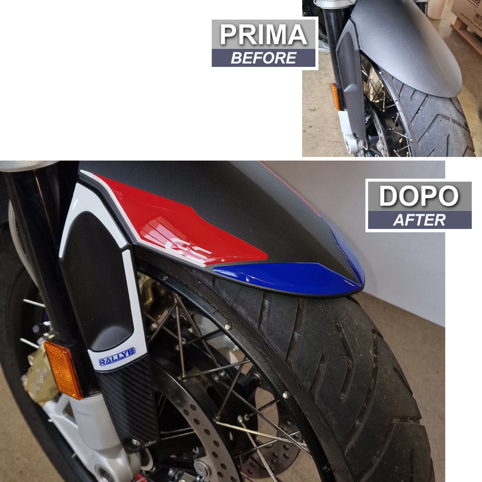 Resin Bike 3D Motorcycle Stickers - Front Fender | BMW R 1250 GS/GSA 2021>2024 - Pyramid Motorcycle Accessories