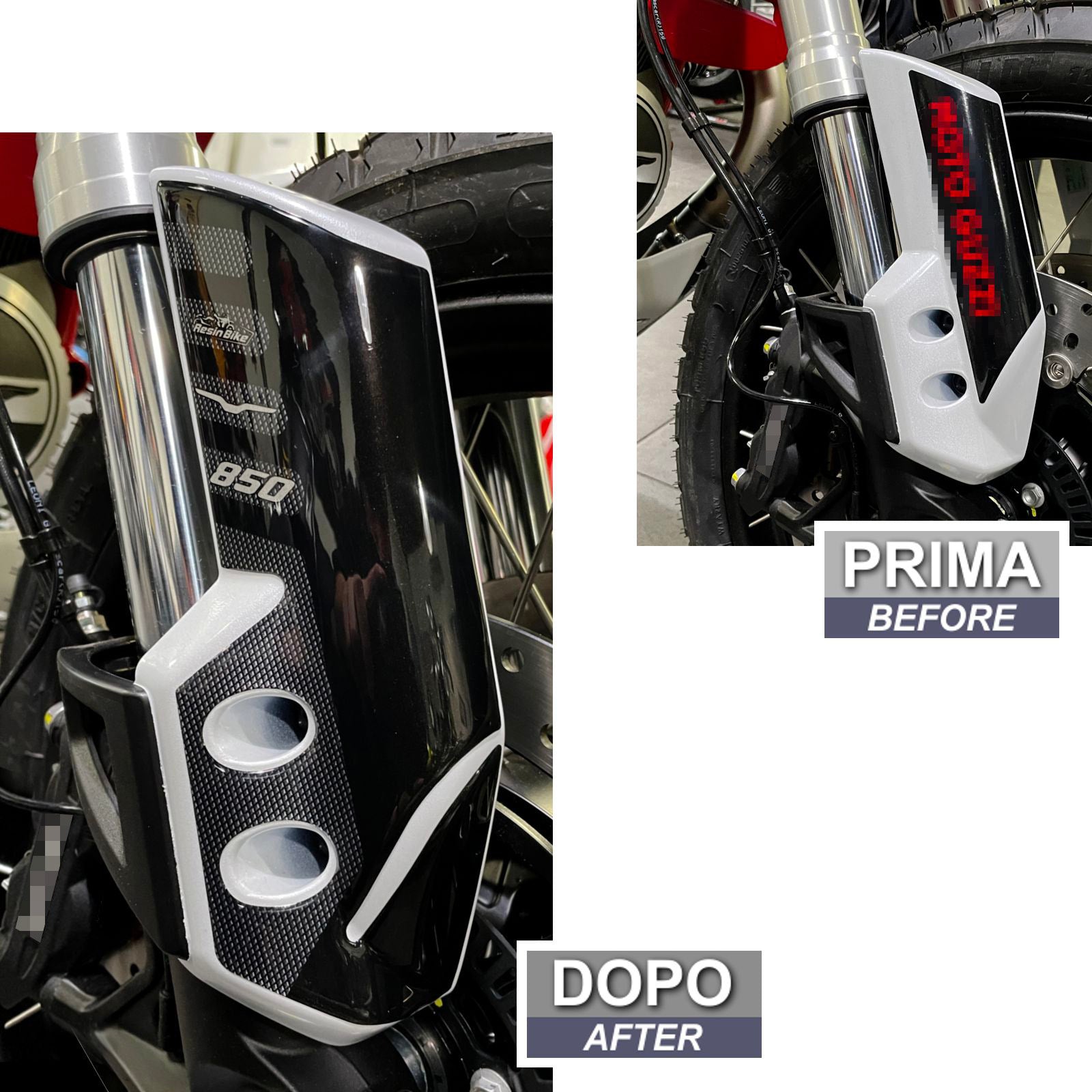 Resin Bike 3D Motorcycle Stickers - Side Panels | Moto Guzzi V85 TT 2021>2022 - Pyramid Motorcycle Accessories