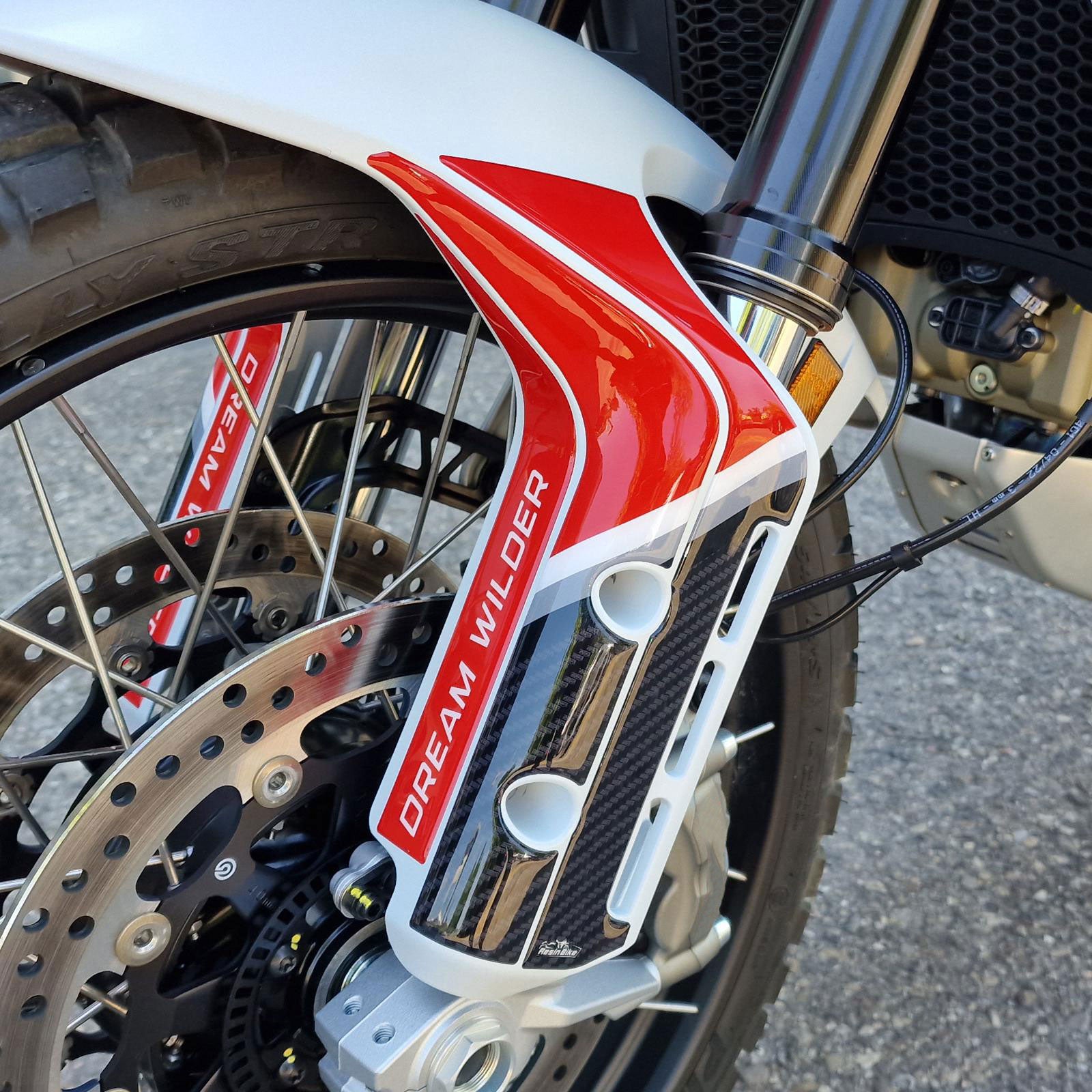 Resin Bike 3D Motorcycle Stickers - Tank Kit | Ducati Desert X 2022>2026 RB-1000475400007 - Pyramid Motorcycle Accessories