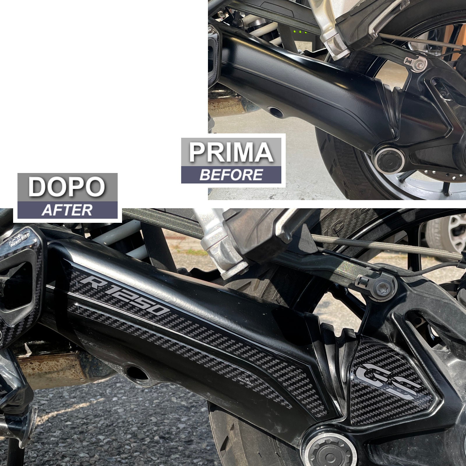 Resin Bike 3D Motorcycle Stickers - Forks | BMW R 1250 GS/GSA 2021>2024 - Pyramid Motorcycle Accessories