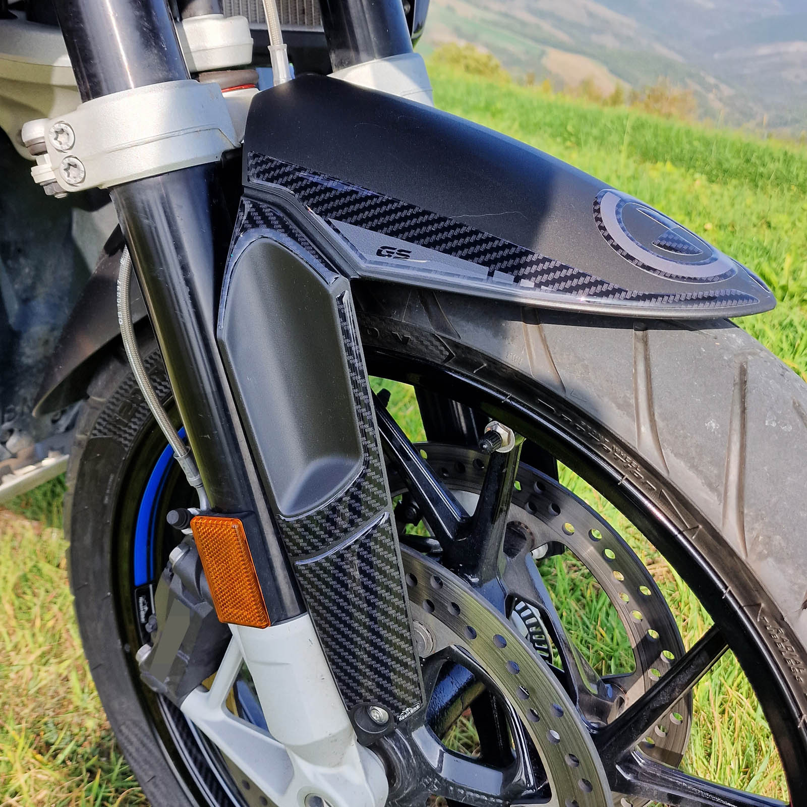 Resin Bike 3D Motorcycle Stickers - Front Fender Sides | BMW R 1250 GS 2021>2024 - Pyramid Motorcycle Accessories