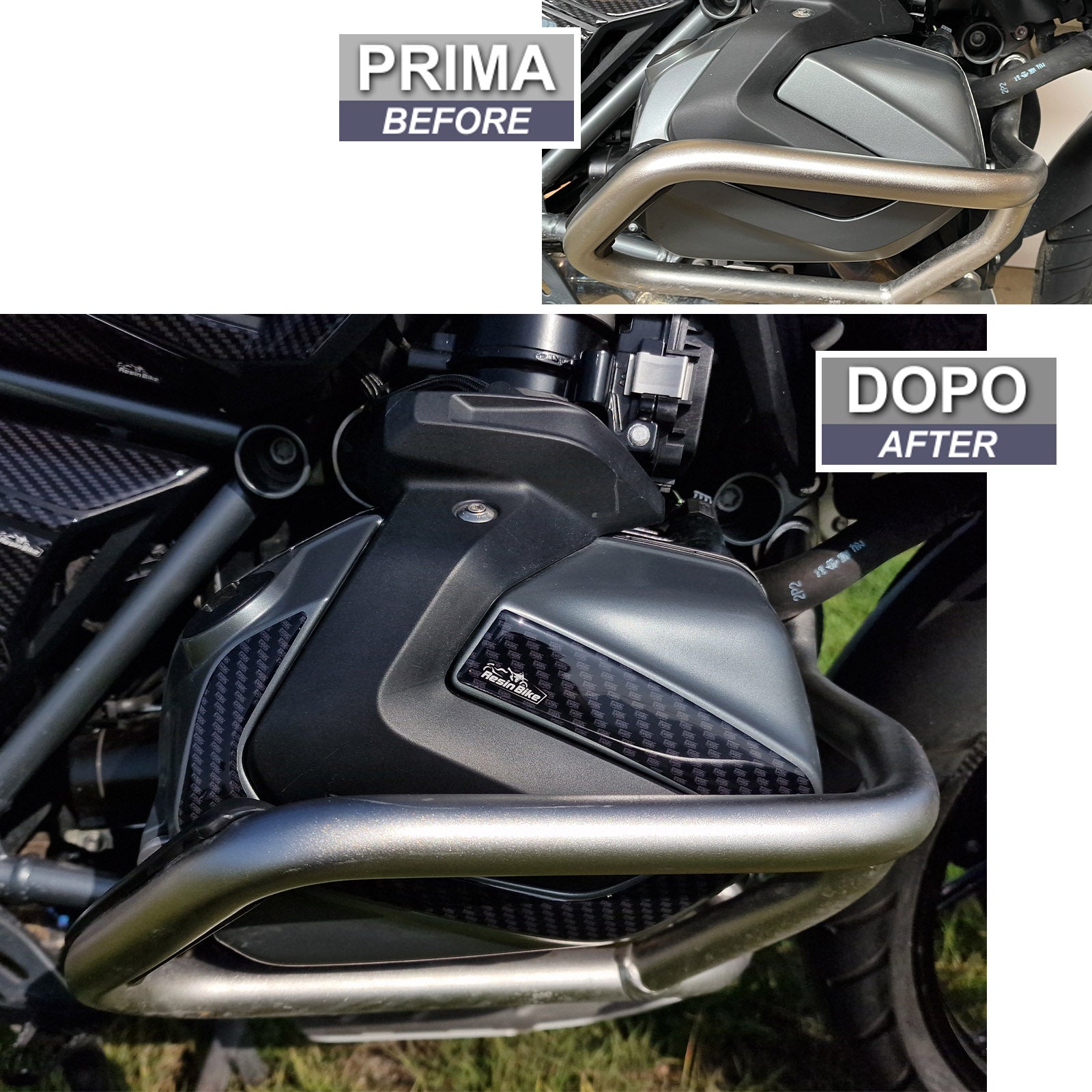 Resin Bike 3D Motorcycle Stickers - Engine | BMW R 1250 GS 2021>2024 - Pyramid Motorcycle Accessories