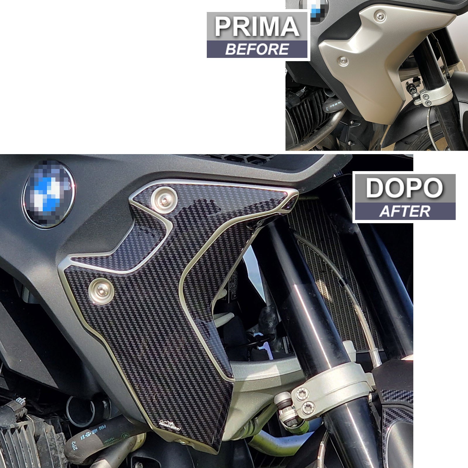 Resin Bike 3D Motorcycle Stickers - Beak | BMW R 1250 GS 2021>2024 - Pyramid Motorcycle Accessories