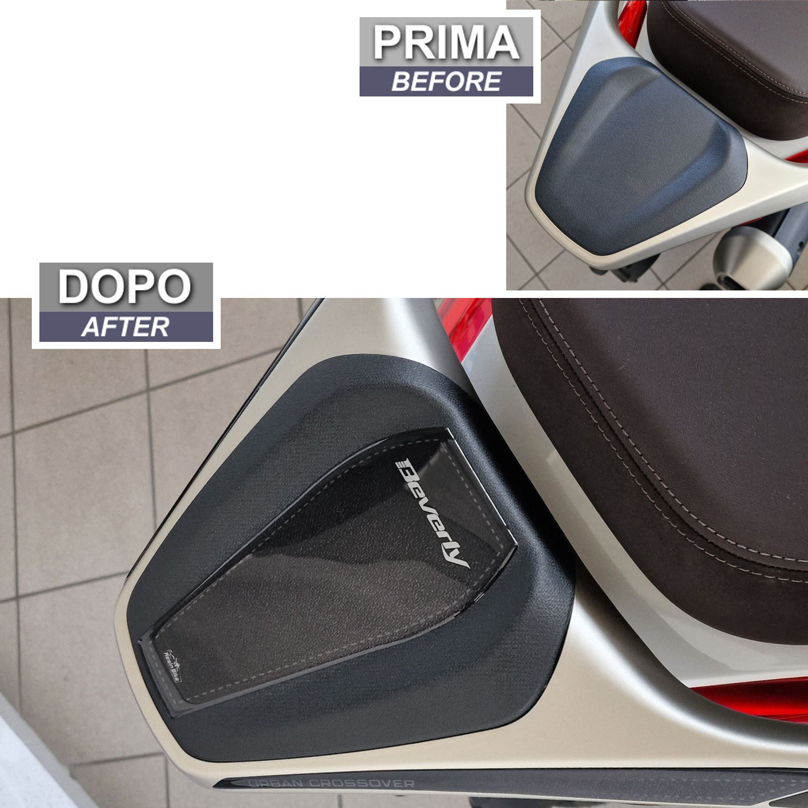 Resin Bike 3D Motorcycle Stickers - Tail Section | Piaggio Beverly 400 2021>2026 - Pyramid Motorcycle Accessories