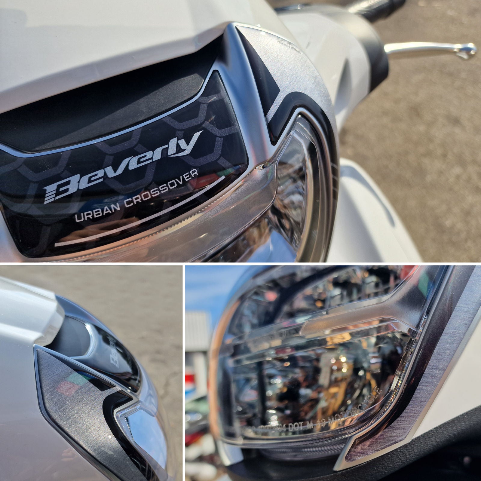 Resin Bike 3D Motorcycle Stickers - Headlight | Piaggio Beverly 400 2021>2026 - Pyramid Motorcycle Accessories