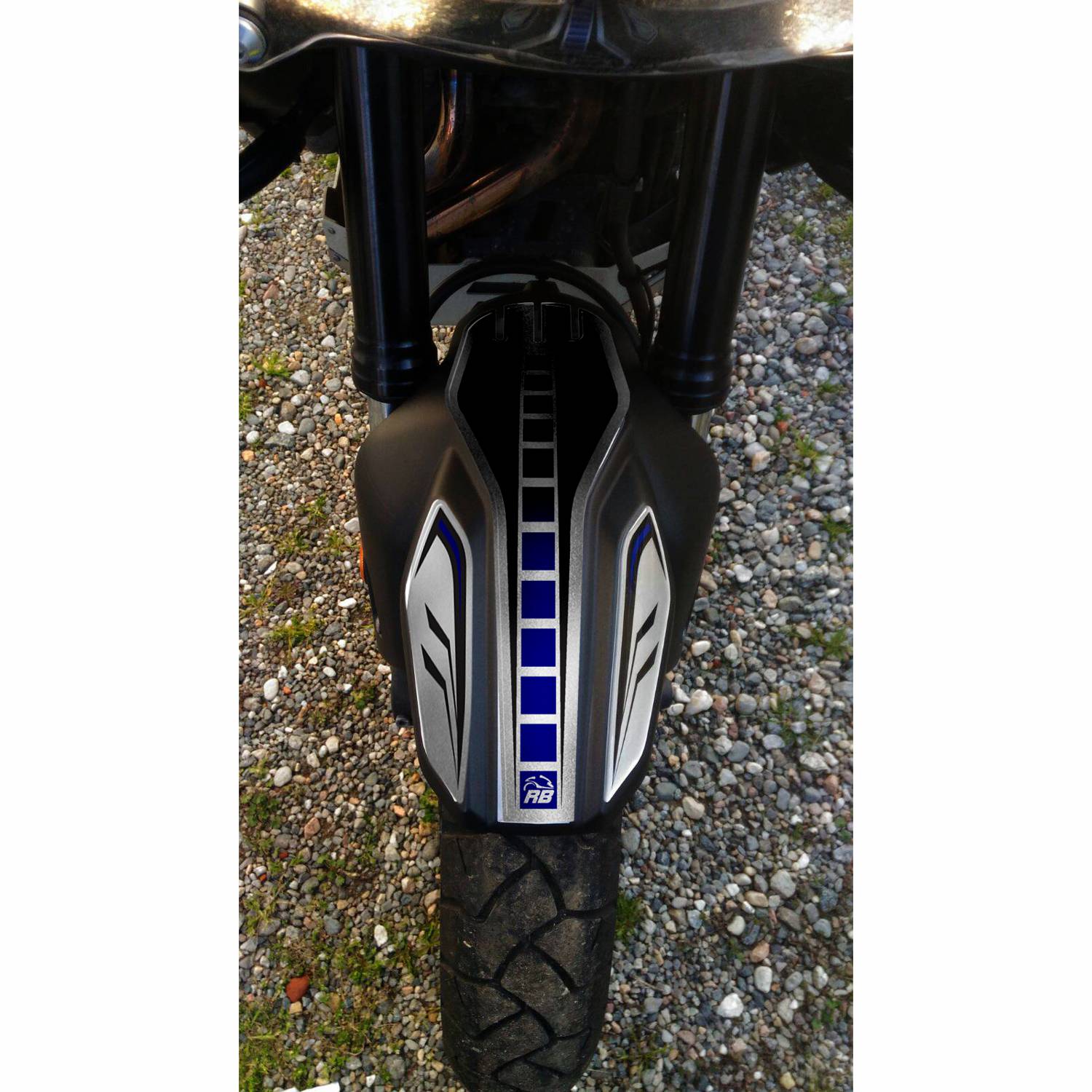Resin Bike 3D Motorcycle Stickers - Front Fender | Yamaha XT 1200 Z Super Tenere 2010>2020 RB-B1D49698 - Pyramid Motorcycle Accessories