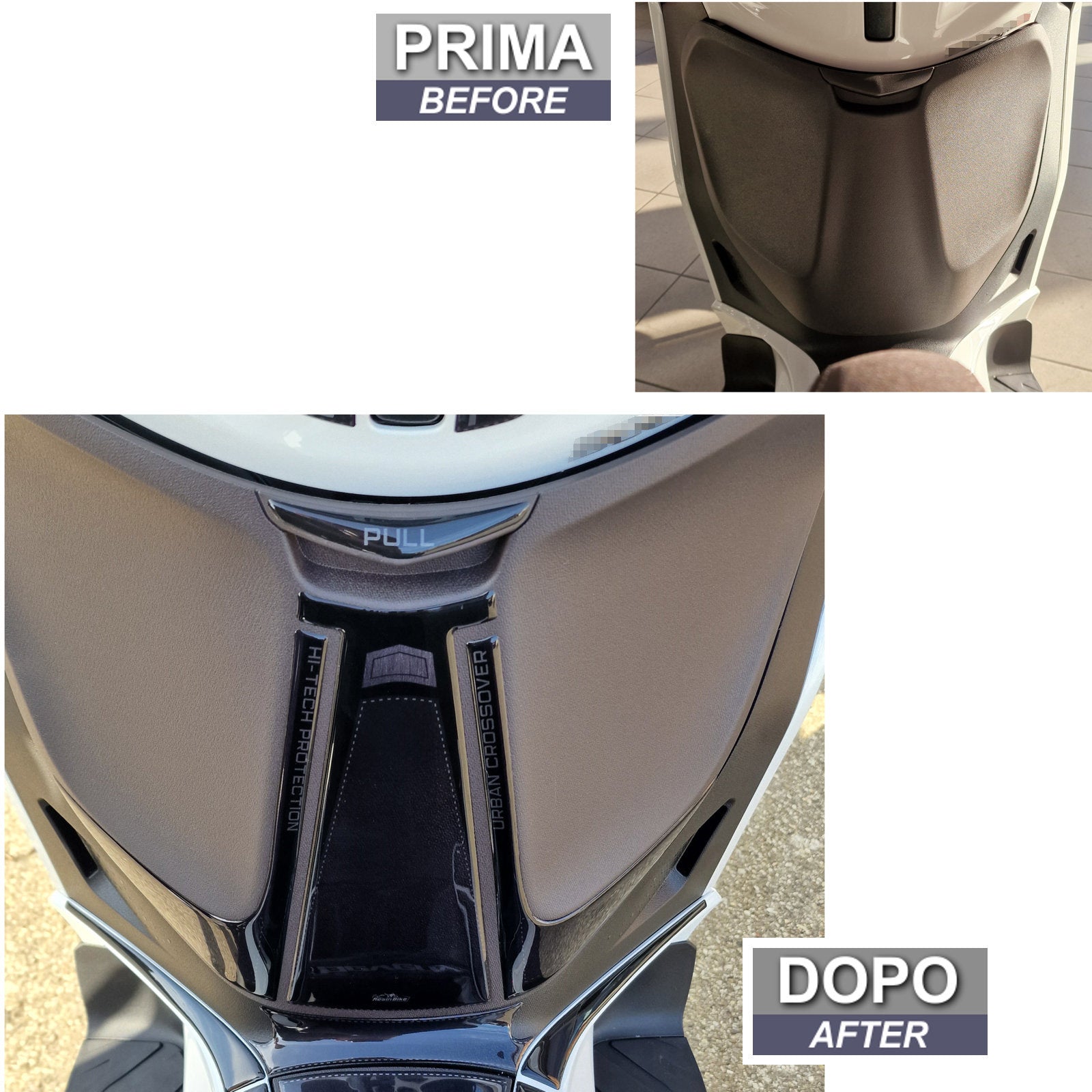 Resin Bike 3D Motorcycle Stickers - Glove Box | Piaggio Beverly 400 2021>2026 - Pyramid Motorcycle Accessories