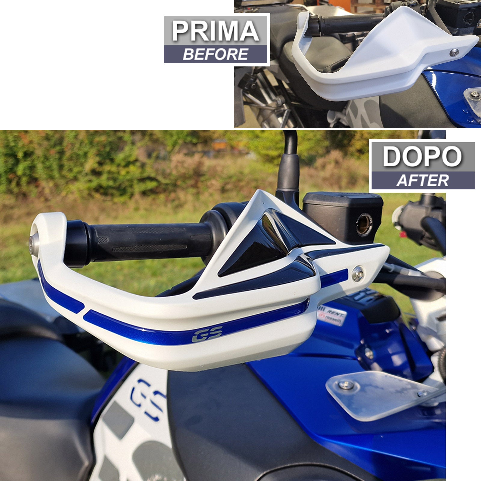 Resin Bike 3D Motorcycle Stickers - Handguards | BMW R 1250 GS/GSA 2021>2024 - Pyramid Motorcycle Accessories