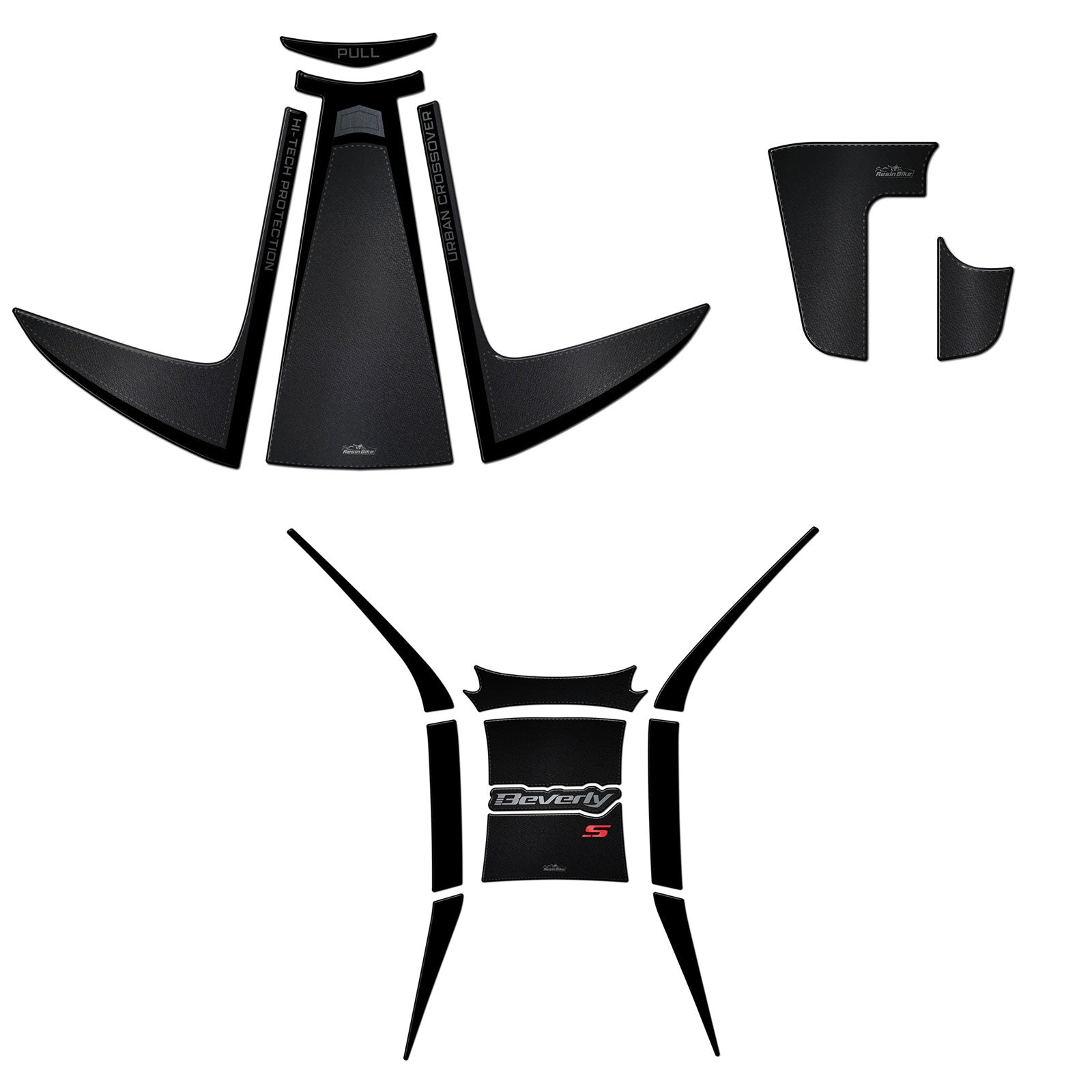 Resin Bike 3D Motorcycle Stickers - Tank Kit | Piaggio Beverly 400 S 2021>2026 - Pyramid Motorcycle Accessories
