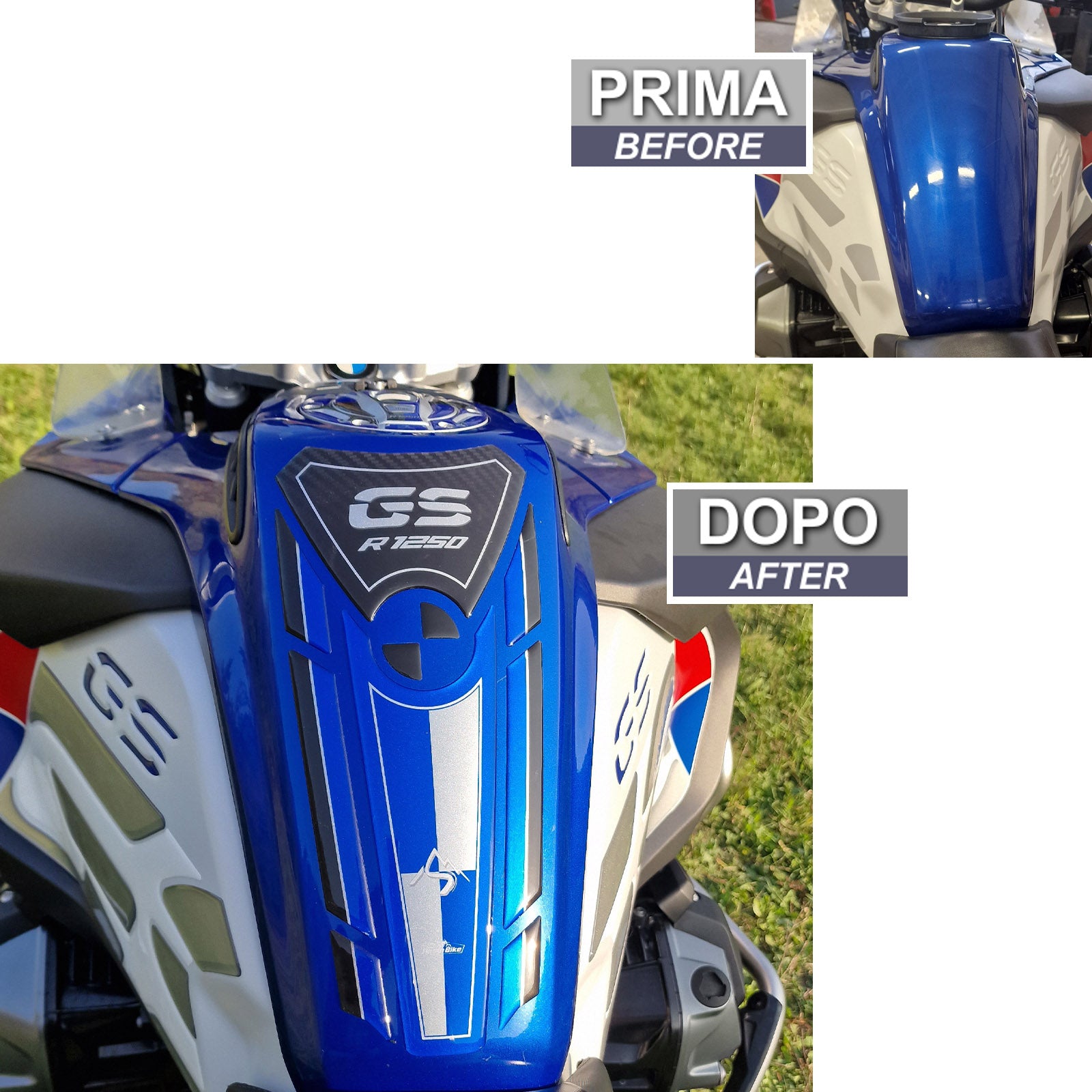 Resin Bike 3D Motorcycle Stickers - Tank Pad | BMW R 1250 GS Adventure 2021>2024 RB-1000488500008 - Pyramid Motorcycle Accessories