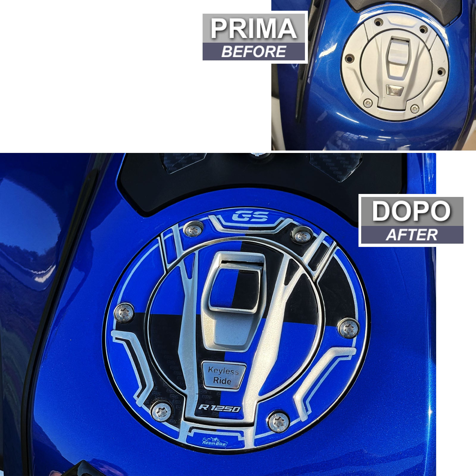 Resin Bike 3D Motorcycle Stickers - Fuel Cap | BMW R 1250 GS Adventure 2021>2024 - Pyramid Motorcycle Accessories