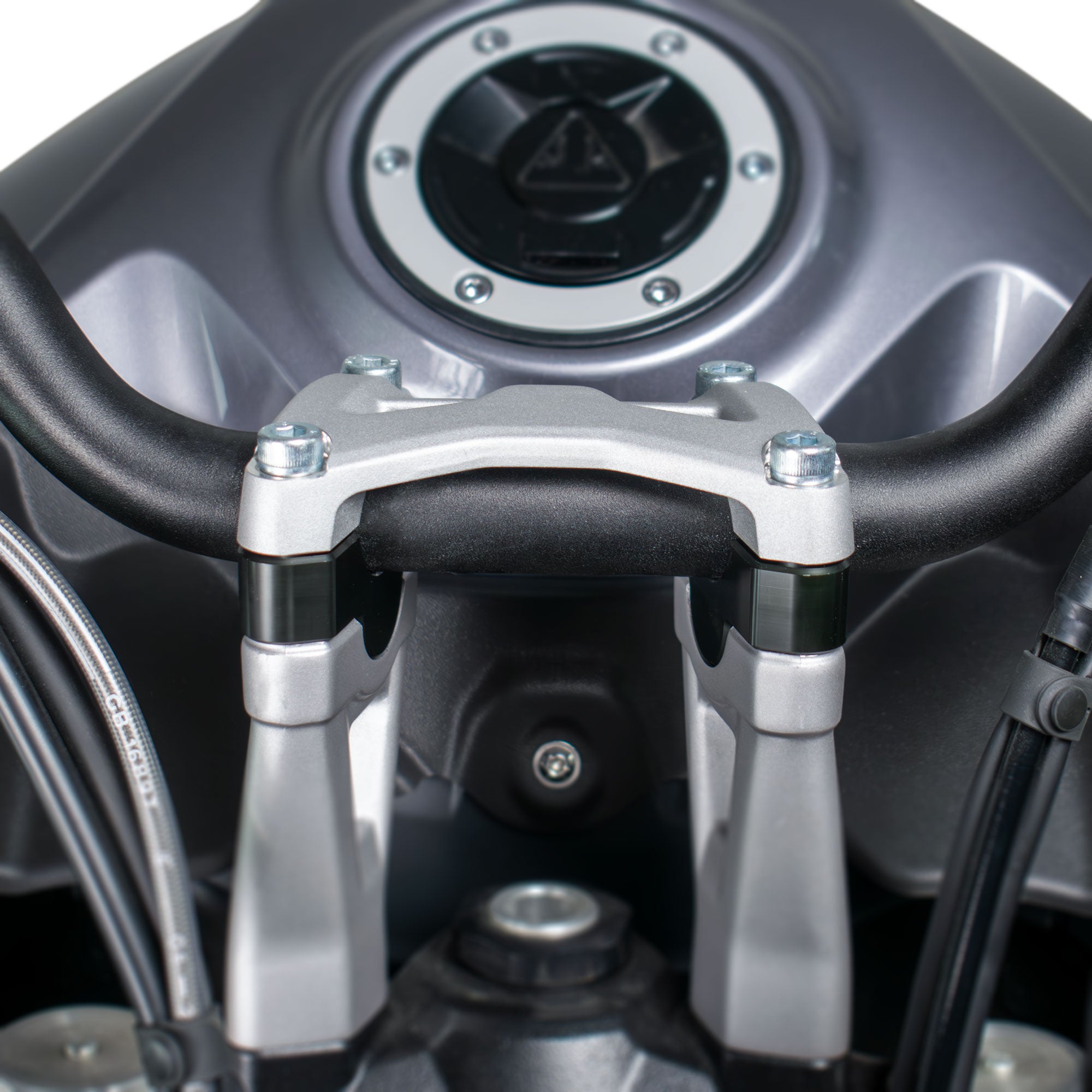 Pyramid Handlebar Risers | Gloss Black | Triumph Tiger Sport 800 - Pyramid Motorcycle Accessories