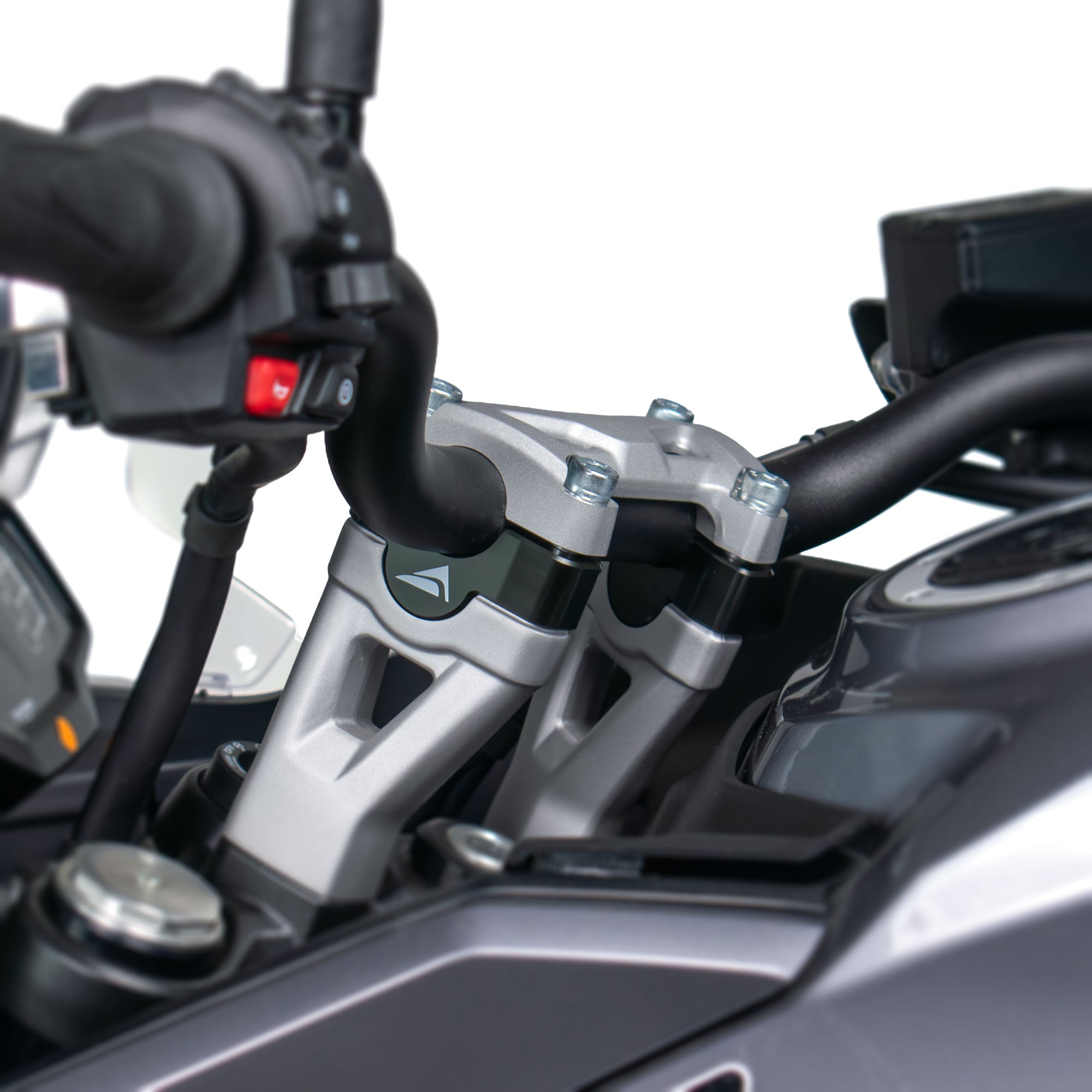 Pyramid Handlebar Risers | Gloss Black | Triumph Tiger Sport 800 - Pyramid Motorcycle Accessories