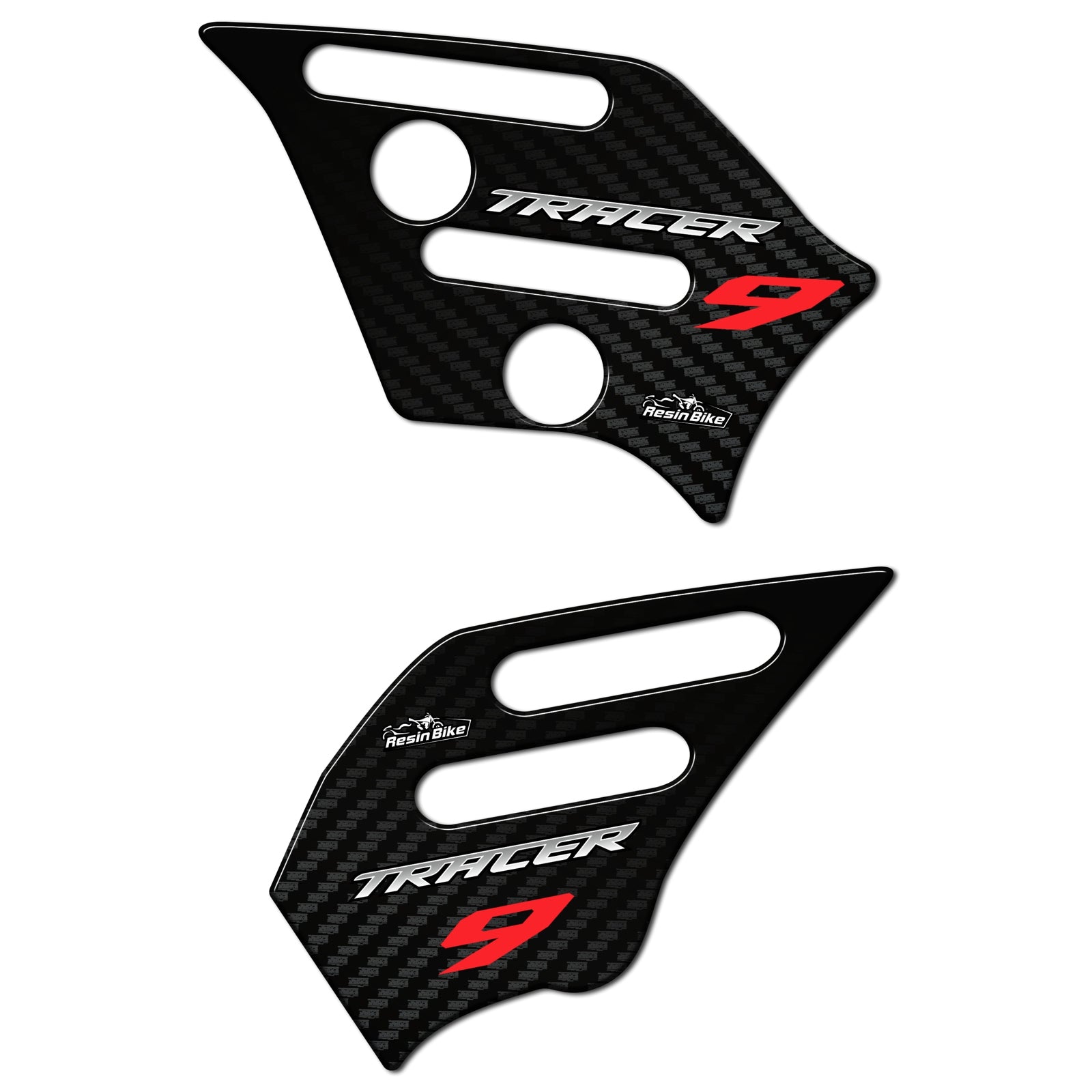 Resin Bike 3D Motorcycle Stickers - Heel Pads | Yamaha Tracer 9/9GT 2021>2024 - Pyramid Motorcycle Accessories