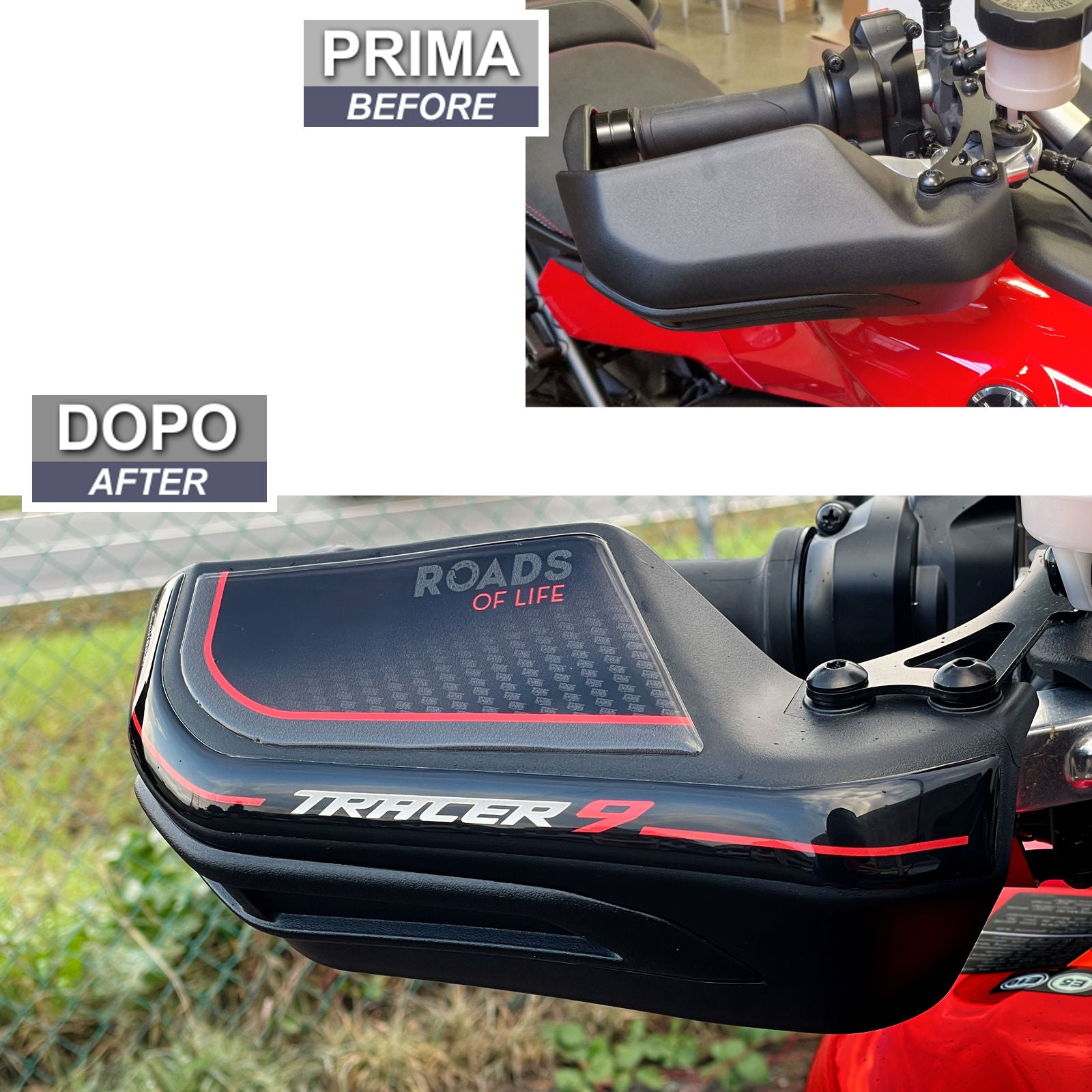 Resin Bike 3D Motorcycle Stickers - Handguards | Yamaha Tracer 9 2021>2024 - Pyramid Motorcycle Accessories