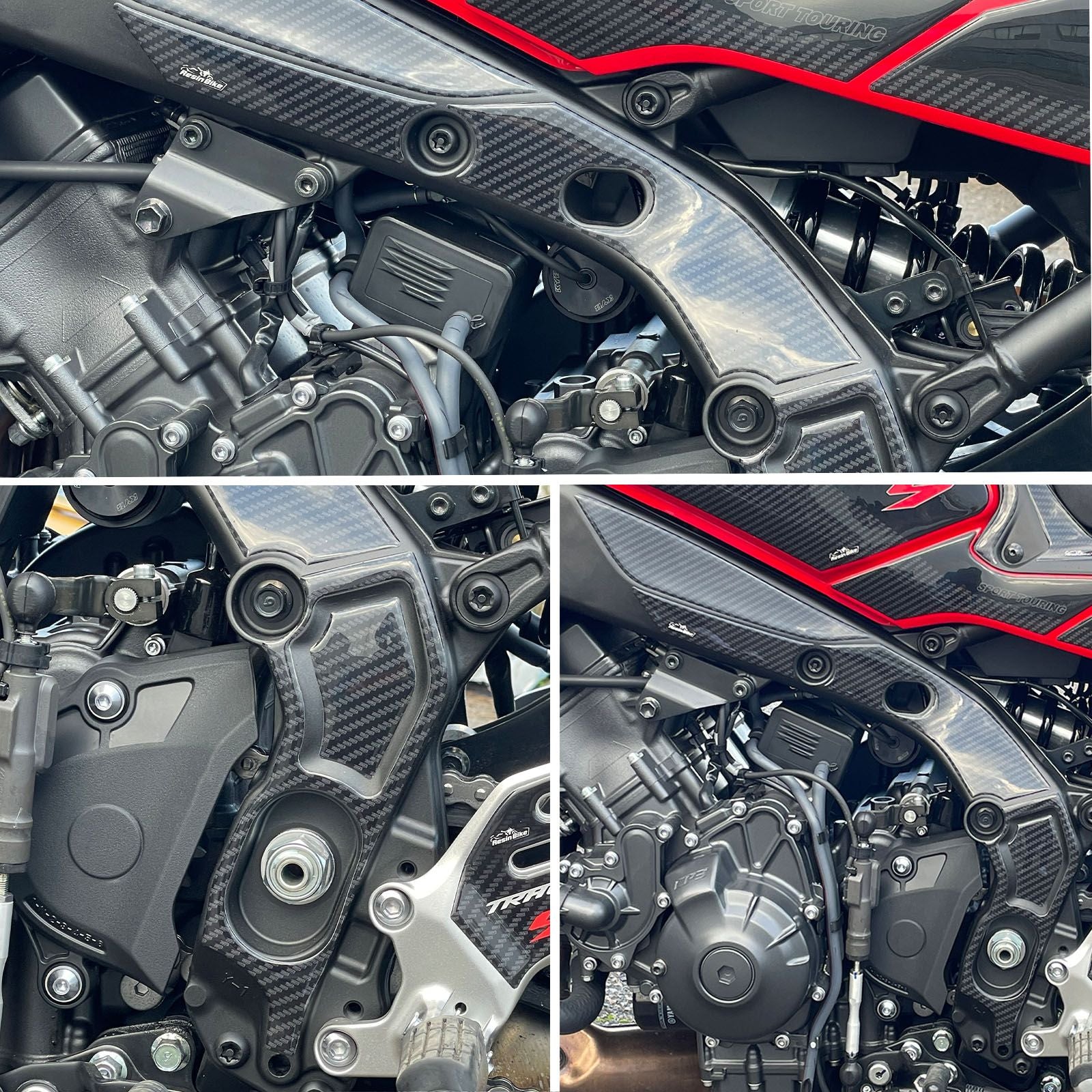 Resin Bike 3D Motorcycle Stickers - Frame Guard | Yamaha MT-09/Tracer 9/9GT/9GT+ 2021>2025 - Pyramid Motorcycle Accessories