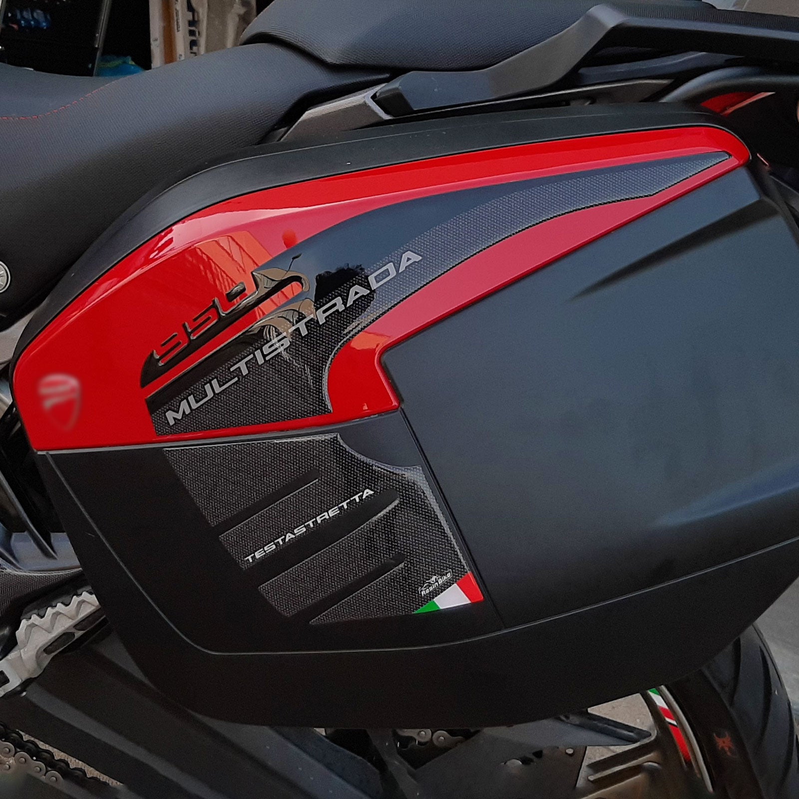 Resin Bike 3D Motorcycle Stickers - Panniers | Ducati Multistrada 950/950 S 2018>2021 - Pyramid Motorcycle Accessories