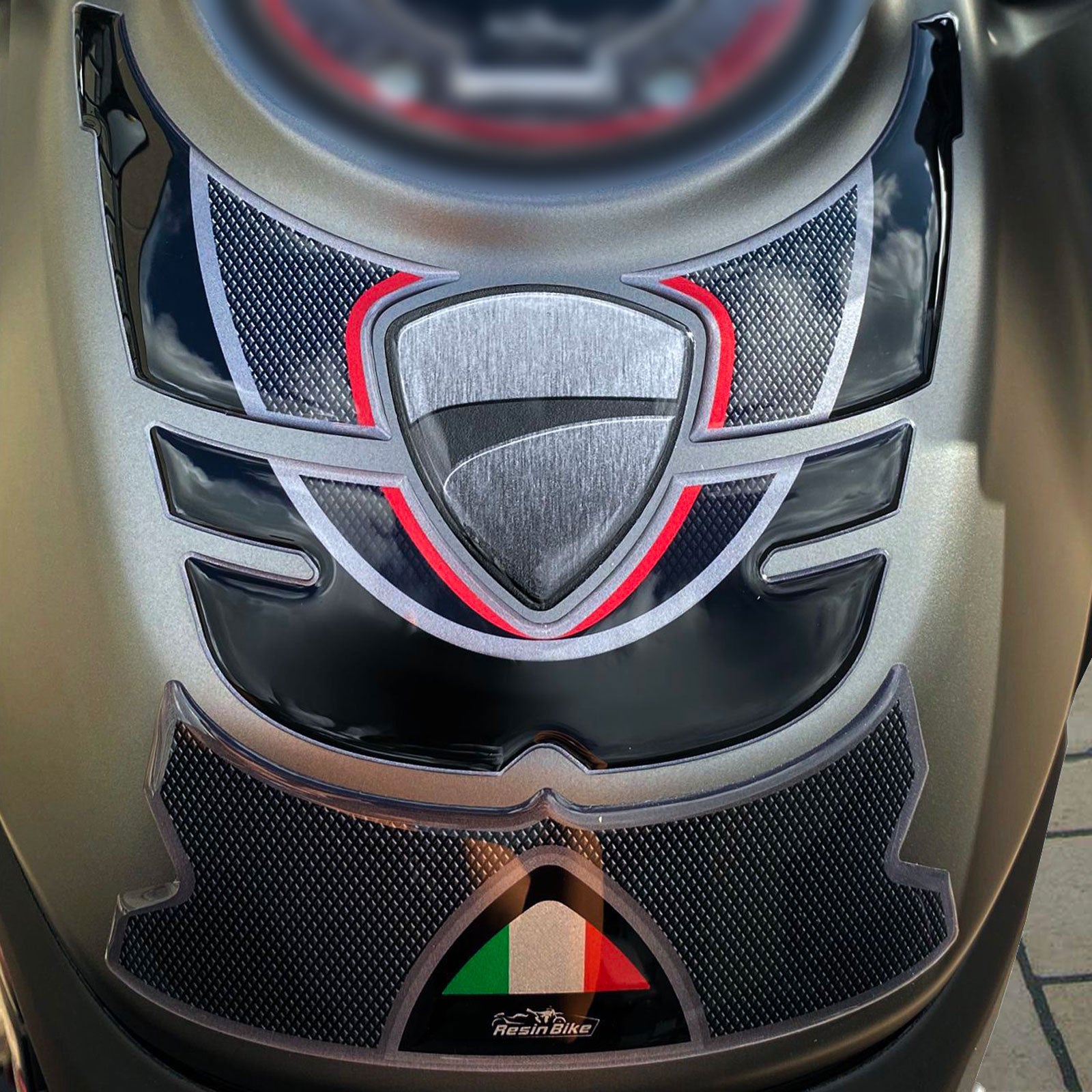 Resin Bike 3D Motorcycle Stickers - Tank Pad | Ducati Multistrada 1260 S 2018>2020 - Pyramid Motorcycle Accessories