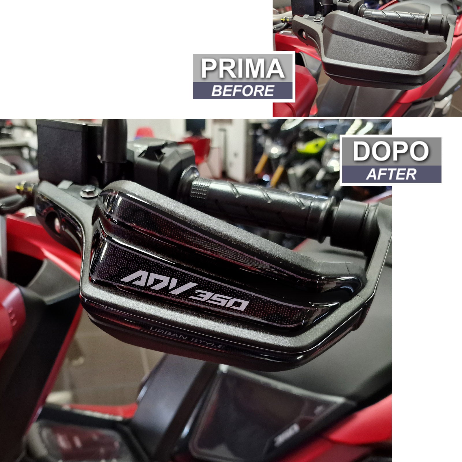 Resin Bike 3D Motorcycle Stickers - Handguards | Honda ADV 350 2022>Current - Pyramid Motorcycle Accessories