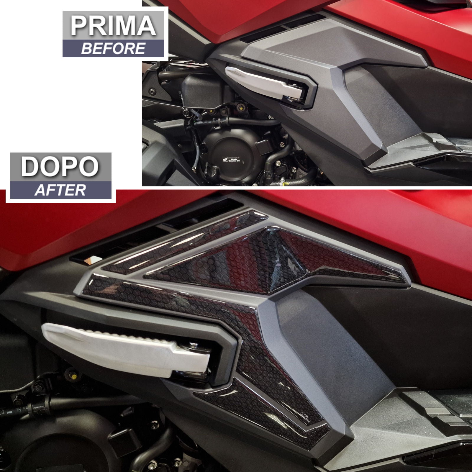 Resin Bike 3D Motorcycle Stickers - Footboard | Honda ADV 350 2022>2026 RB-1000655600005 - Pyramid Motorcycle Accessories