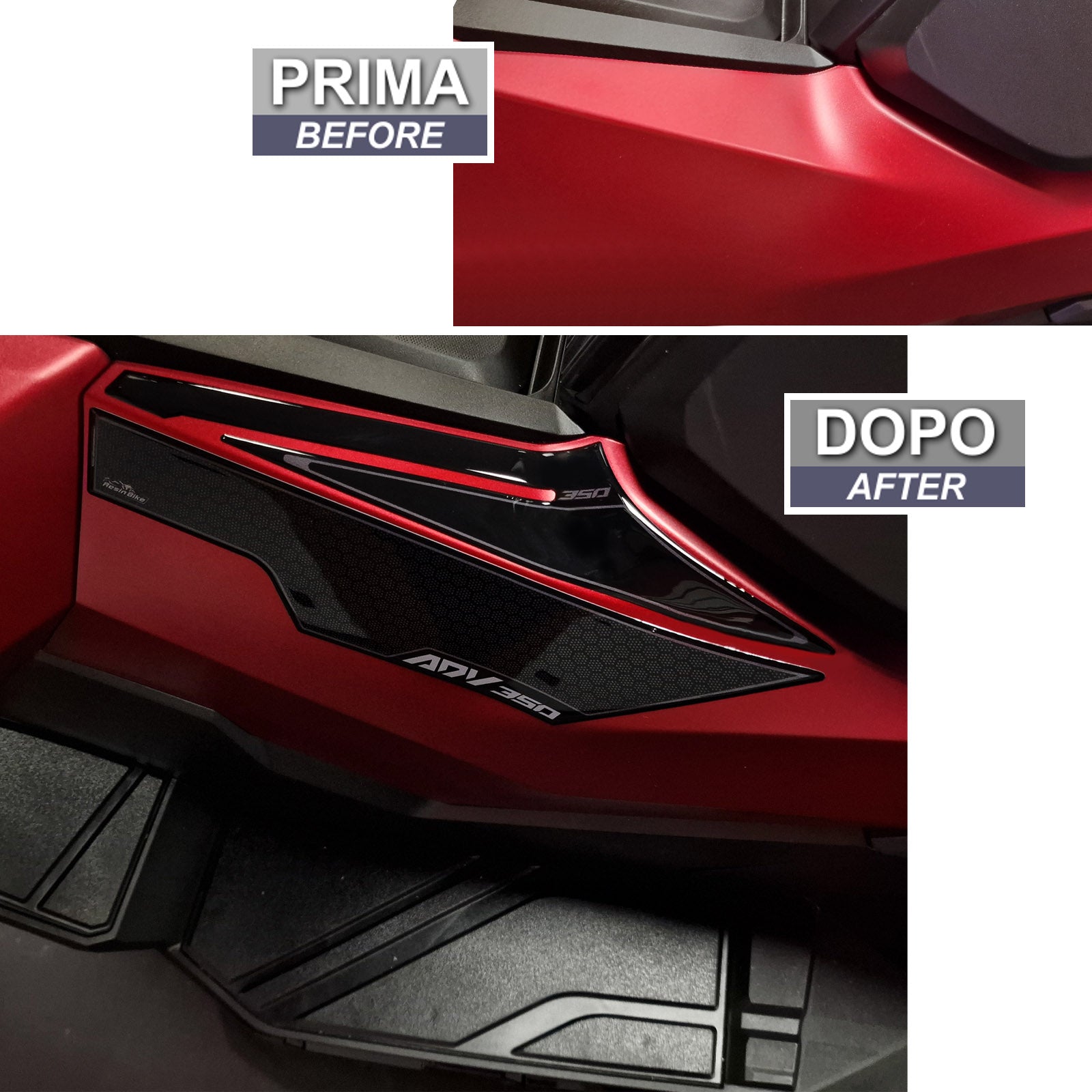 Resin Bike 3D Motorcycle Stickers - Footboard | Honda ADV 350 2022>2026 RB-1000656100009 - Pyramid Motorcycle Accessories