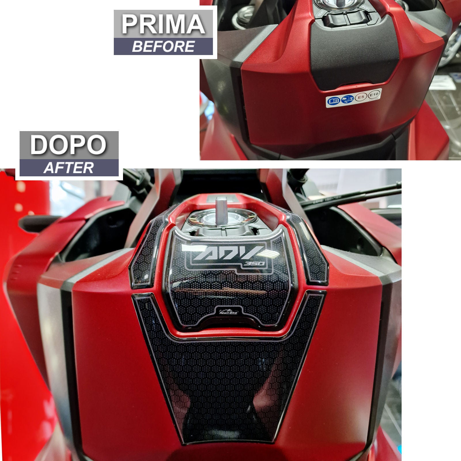 Resin Bike 3D Motorcycle Stickers - Key Area | Honda ADV 350 2022>Current - Pyramid Motorcycle Accessories