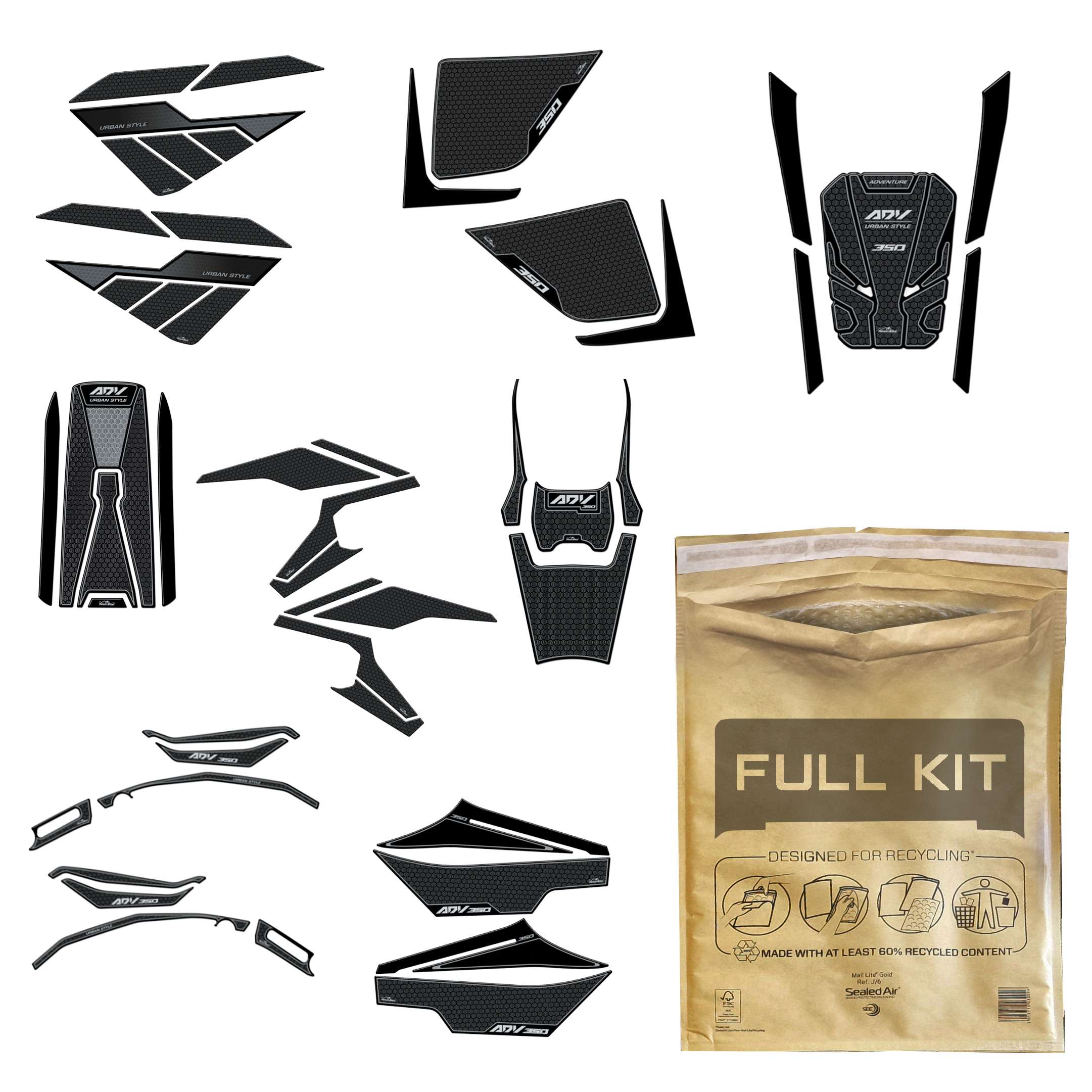 Resin Bike 3D Motorcycle Stickers - Full Kit | Honda ADV 350 2022>2026 - Pyramid Motorcycle Accessories