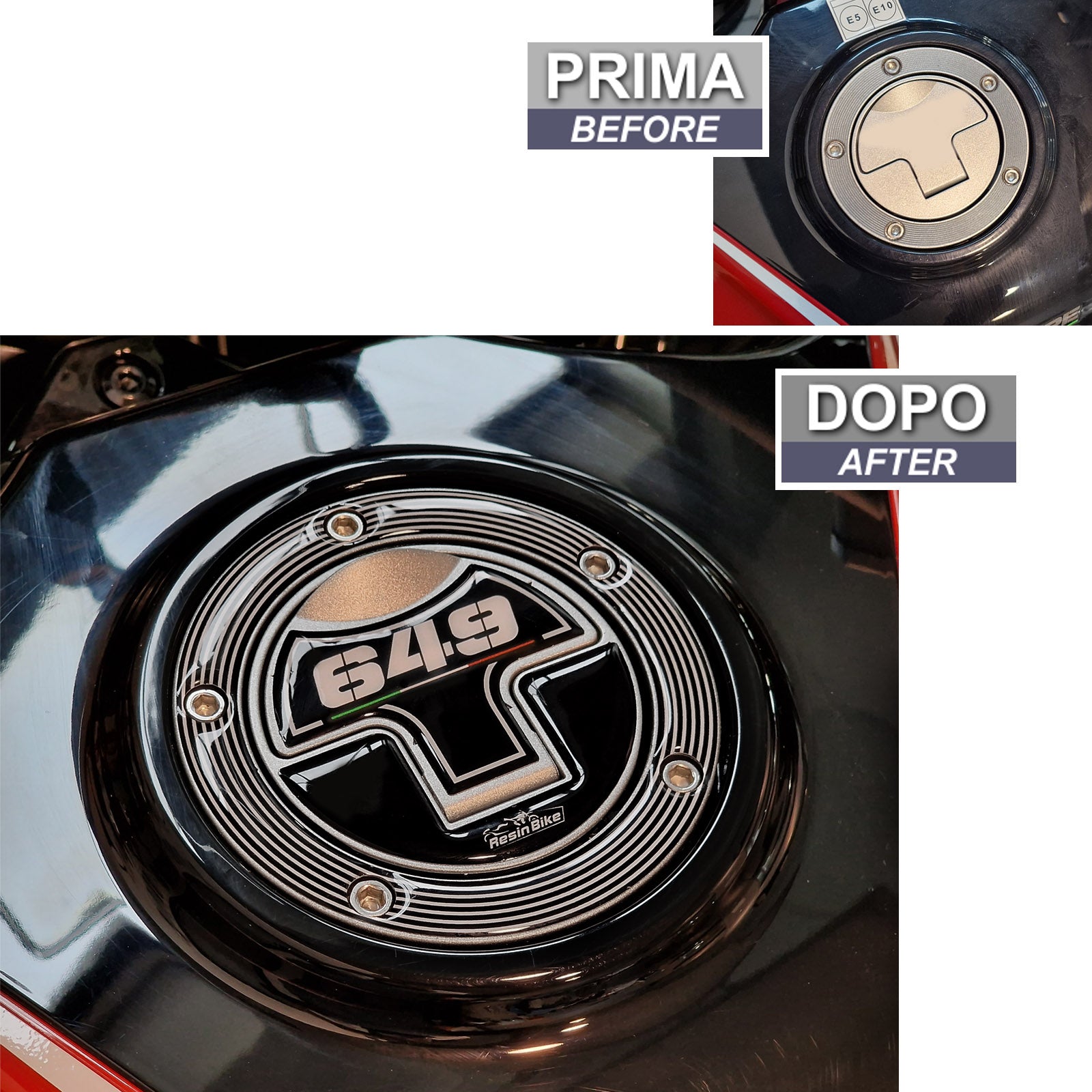 Resin Bike 3D Motorcycle Stickers - Fuel Cap | Moto Morini X-Cape 650 2021>2026 - Pyramid Motorcycle Accessories