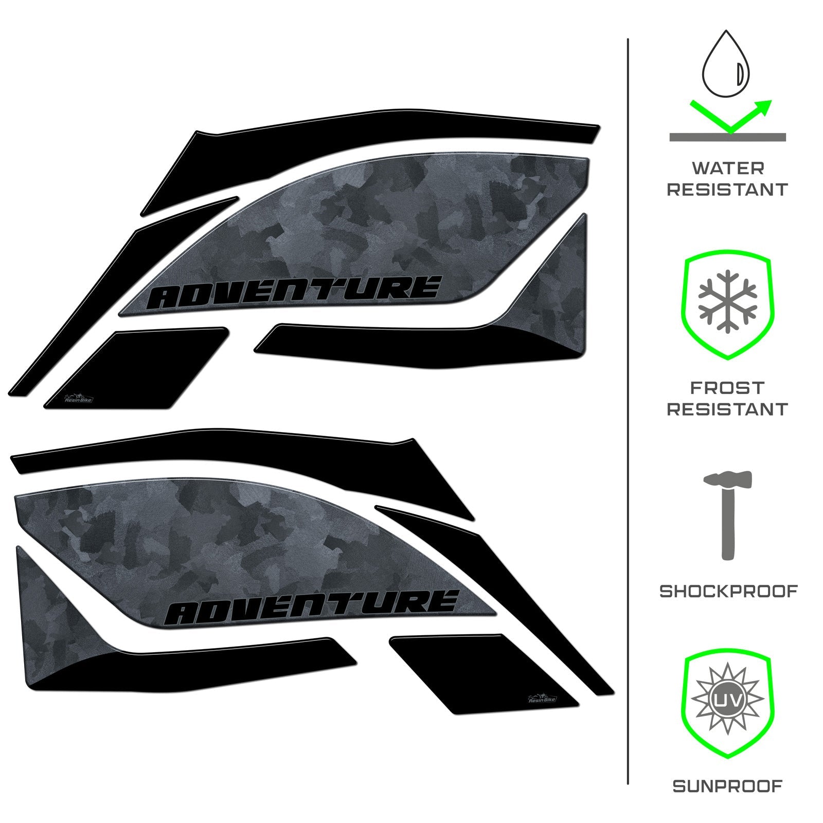 Resin Bike 3D Motorcycle Stickers - Tank Sides | Yamaha Tenere 700 World Raid 2022>2025 RB-1000658100007 - Pyramid Motorcycle Accessories