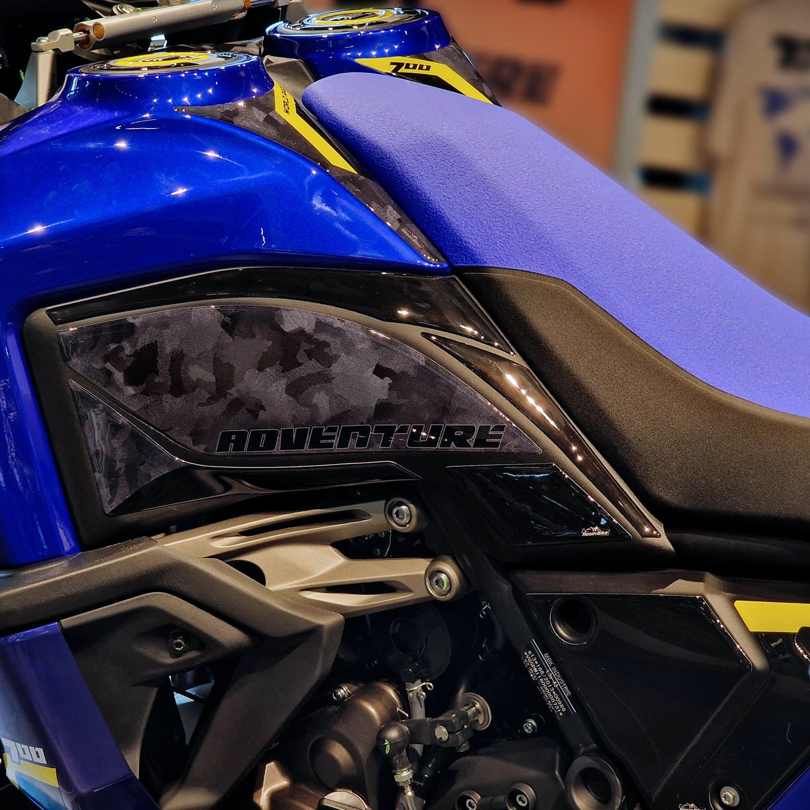 Resin Bike 3D Motorcycle Stickers - Tank Sides | Yamaha Tenere 700 World Raid 2022>2025 RB-1000658100007 - Pyramid Motorcycle Accessories