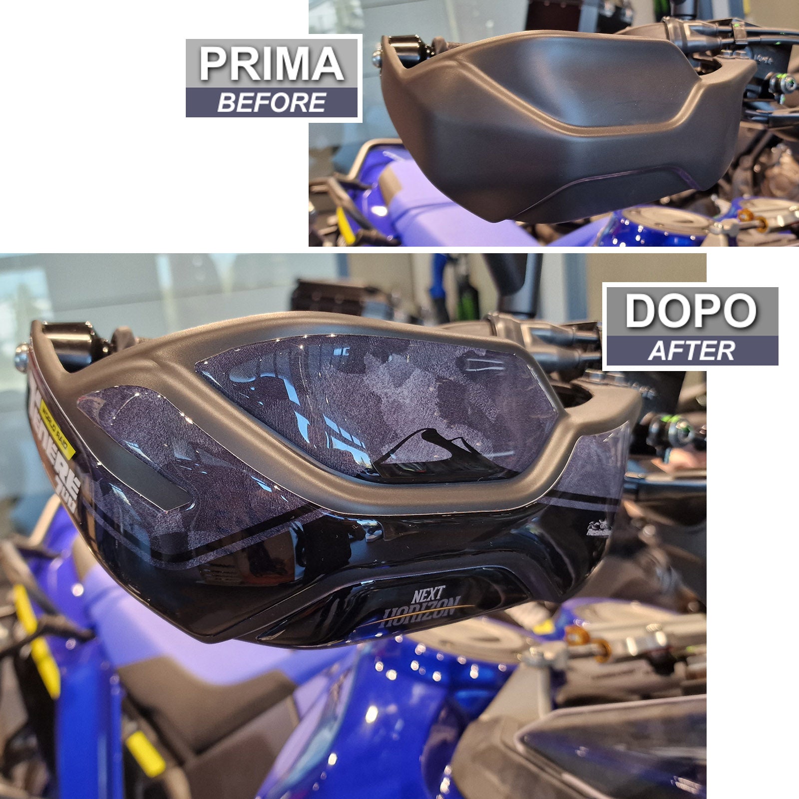 Resin Bike 3D Motorcycle Stickers - Handguards | Yamaha Tenere 700 World Raid 2022>2025 - Pyramid Motorcycle Accessories